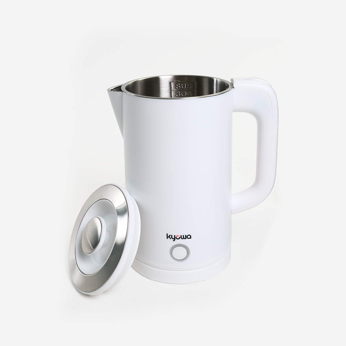 Kyowa Stainless Steel Electric Kettle (White) - 1.6L