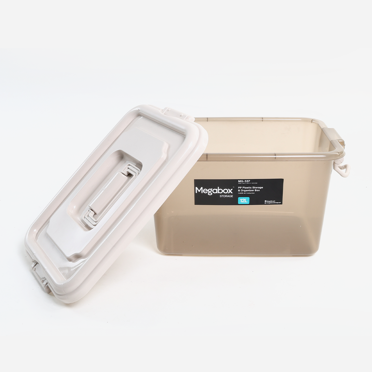 Megabox Carrie Mi Series MG637TB Storage Box (Transparent Brown) - 12L