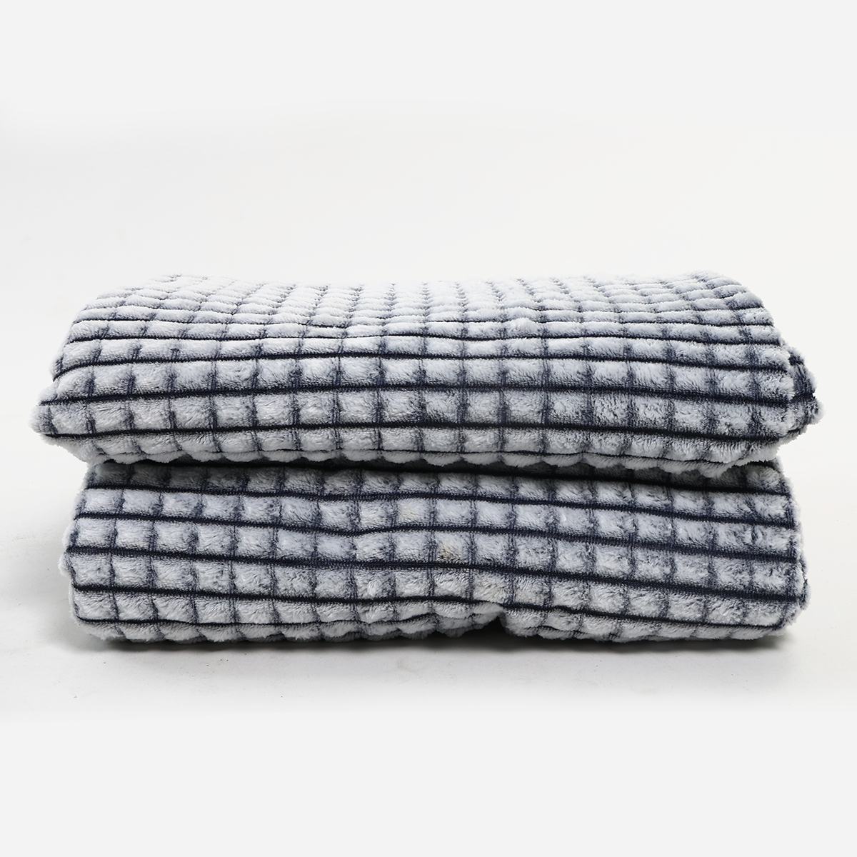 V&E Waffle Fleece Blanket (Dark Gray) - 80x90in