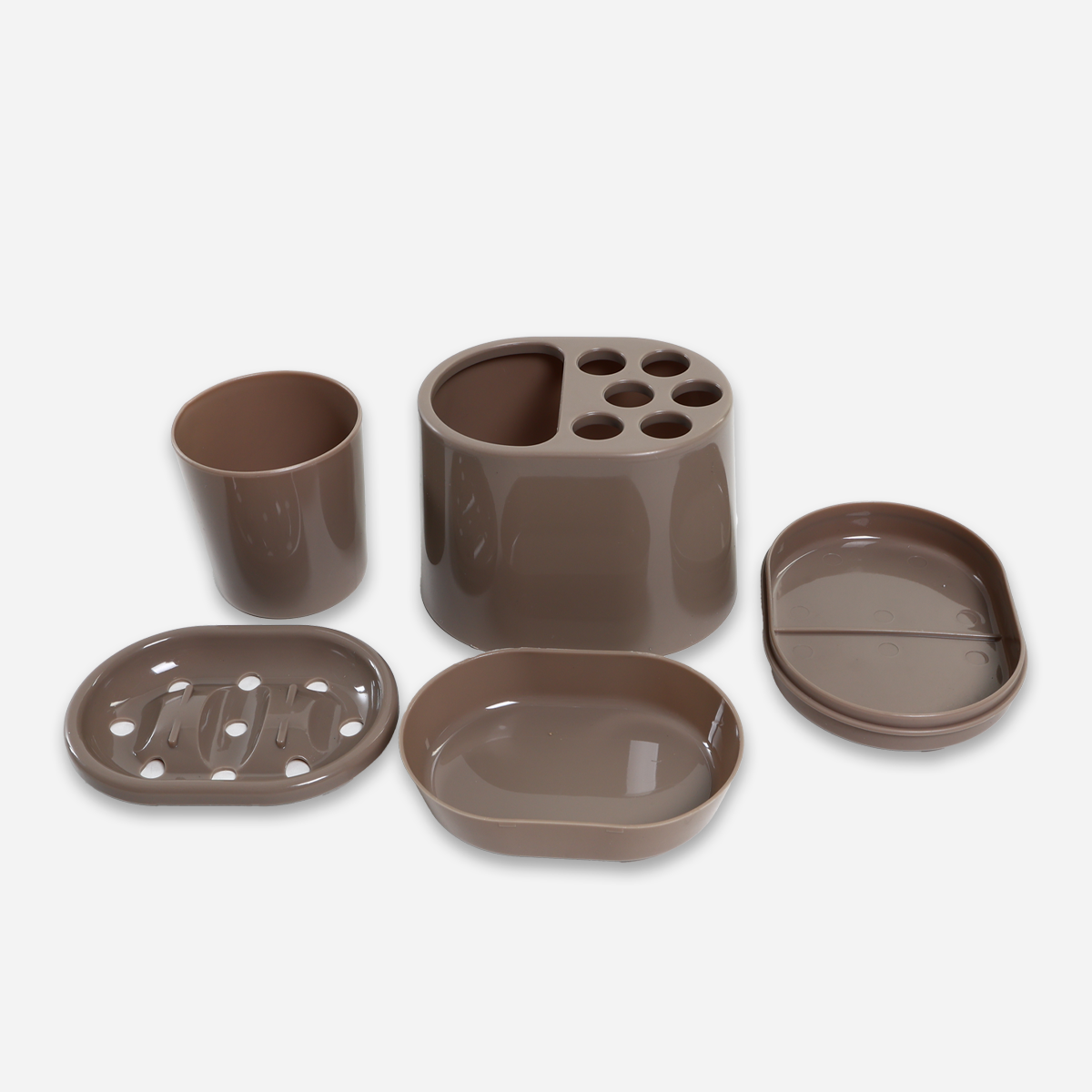 Hosh 5-in-1 Bathroom Kit - Brown