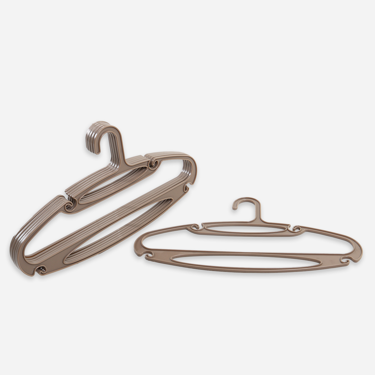Hosh 6-Piece Slim Dynamic Hanger Set - Brown