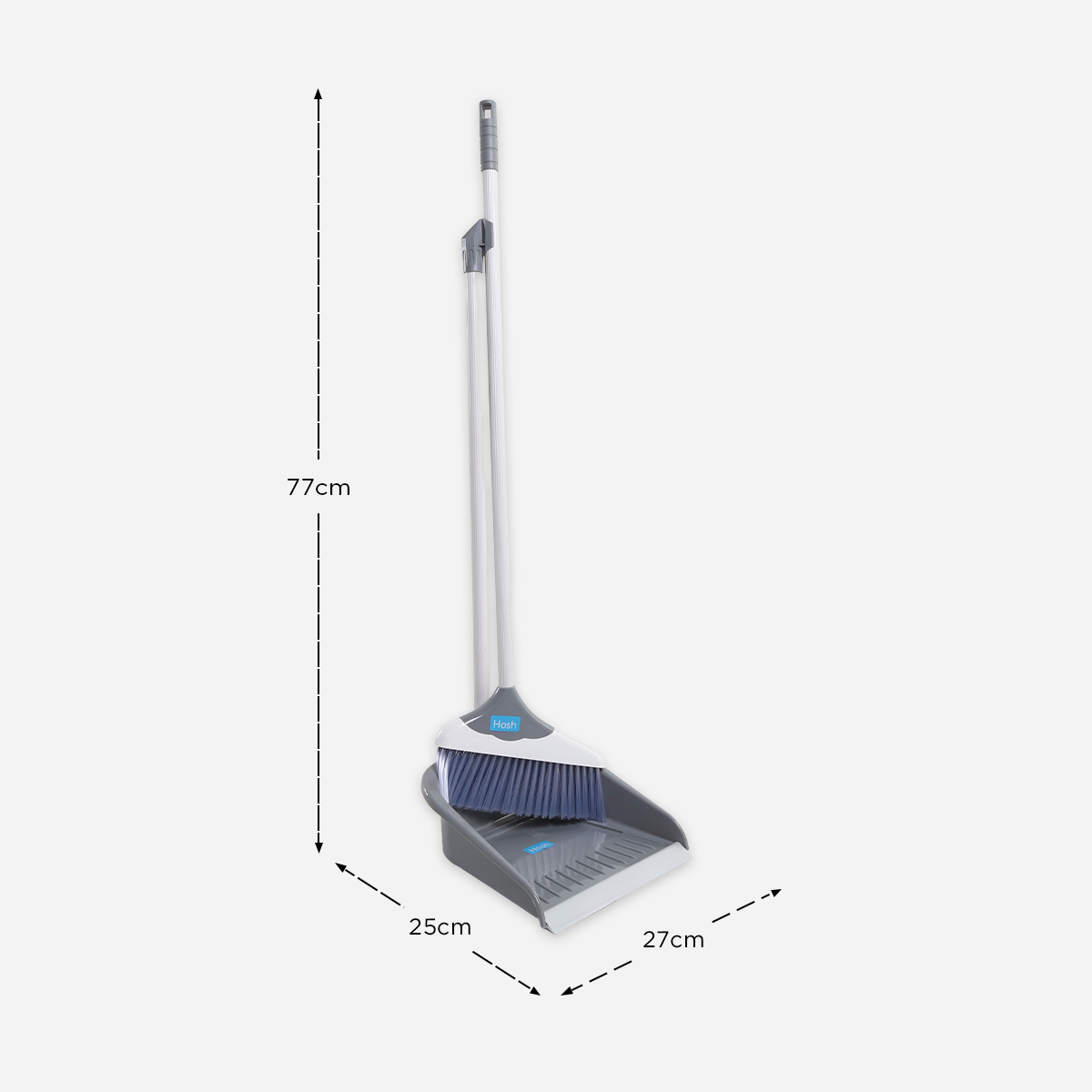 Hosh Broom and Dust Pan Set - Gray