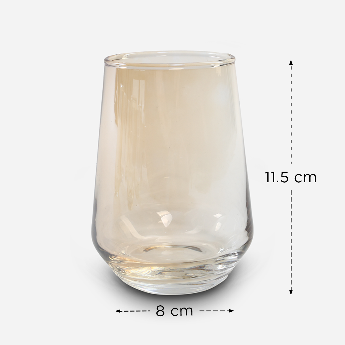 Hooga Set of 6 Stemless Set ES7018 (Gold/Grey) - 390ml