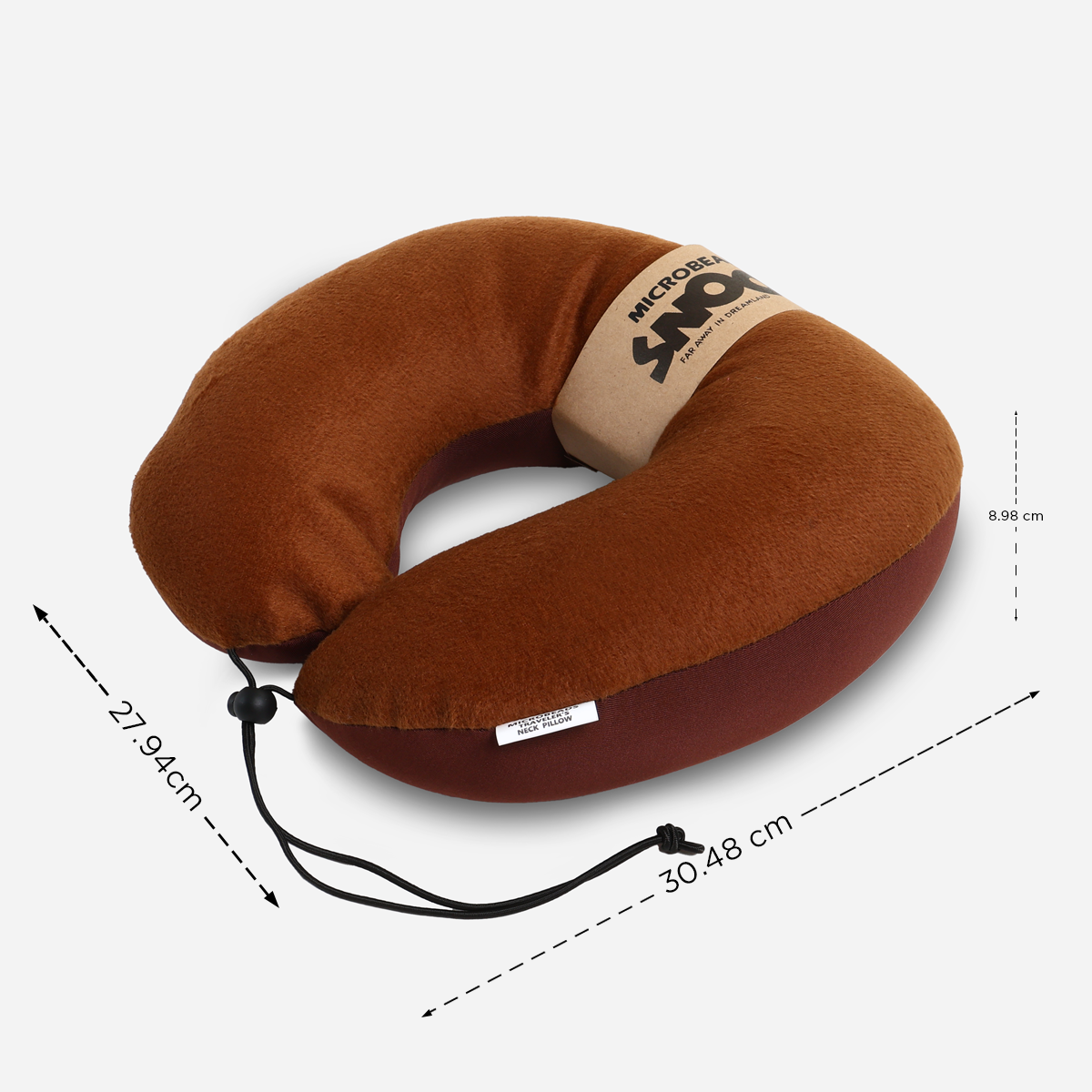 SM Home Microbead Neck Pillow - Dark Brown