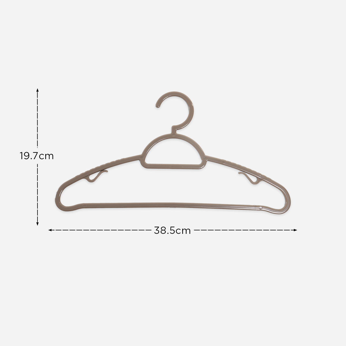 Hosh 5-Piece Slim Hanger - Brown