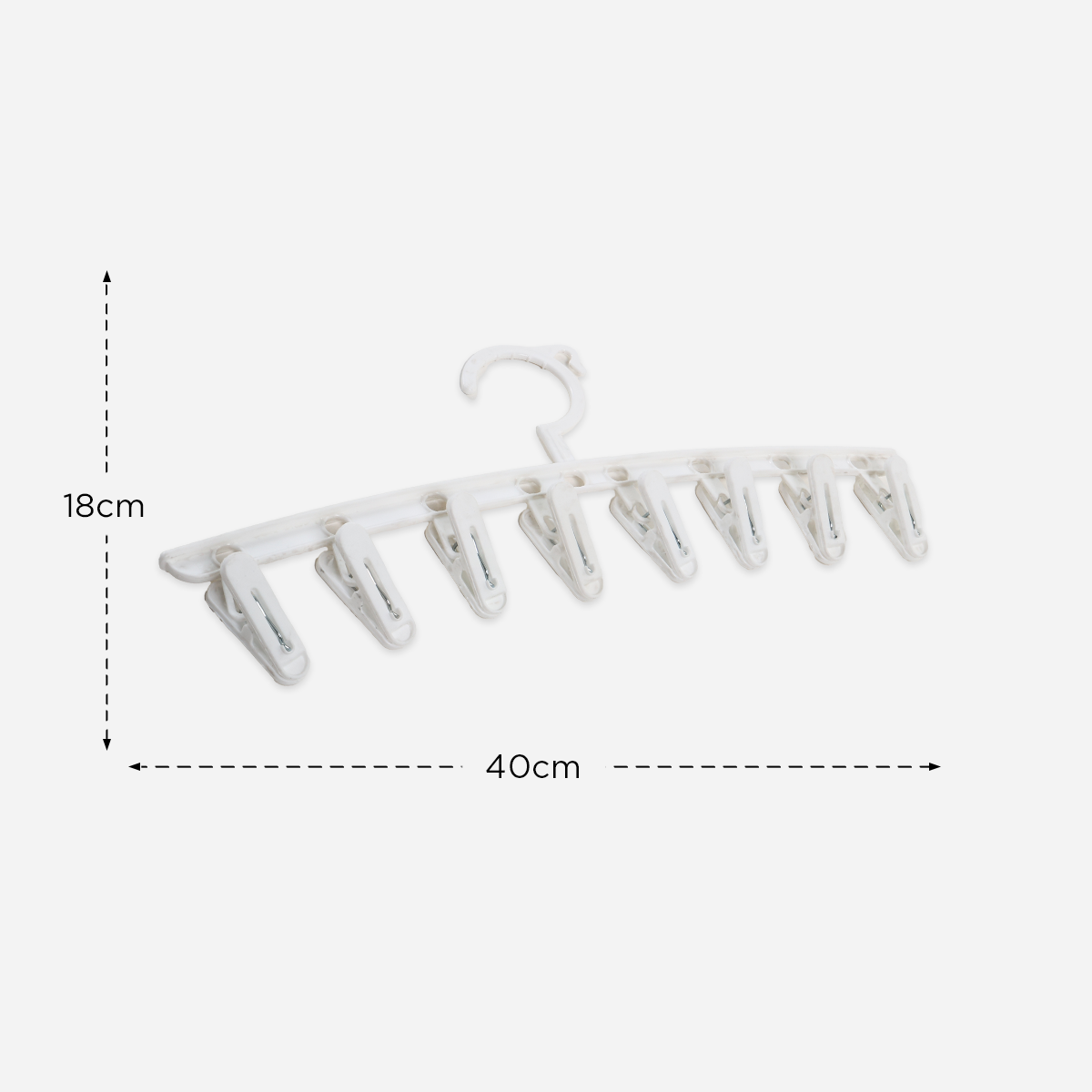 Hosh Set of 2 8-Clip Hangers - Gray