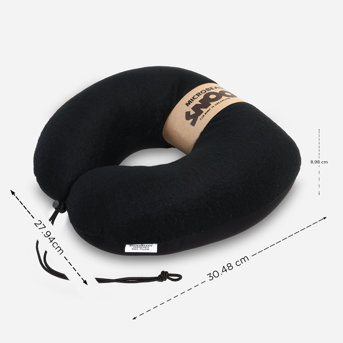 SM Home Microbead Neck Pillow - Black