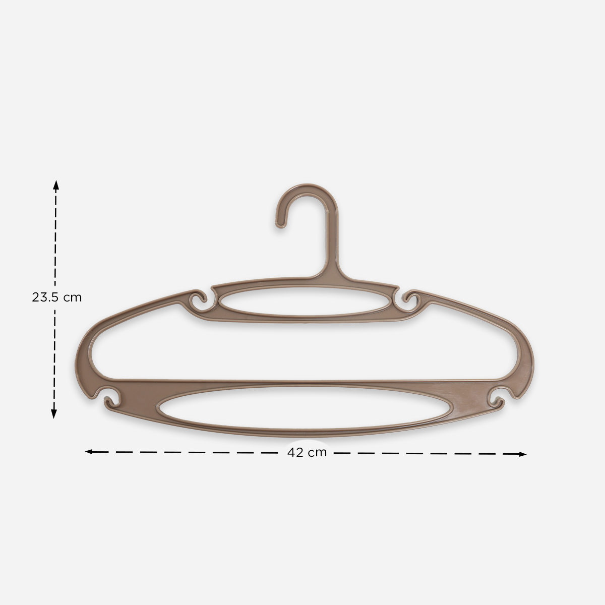 Hosh 6-Piece Slim Dynamic Hanger Set - Brown