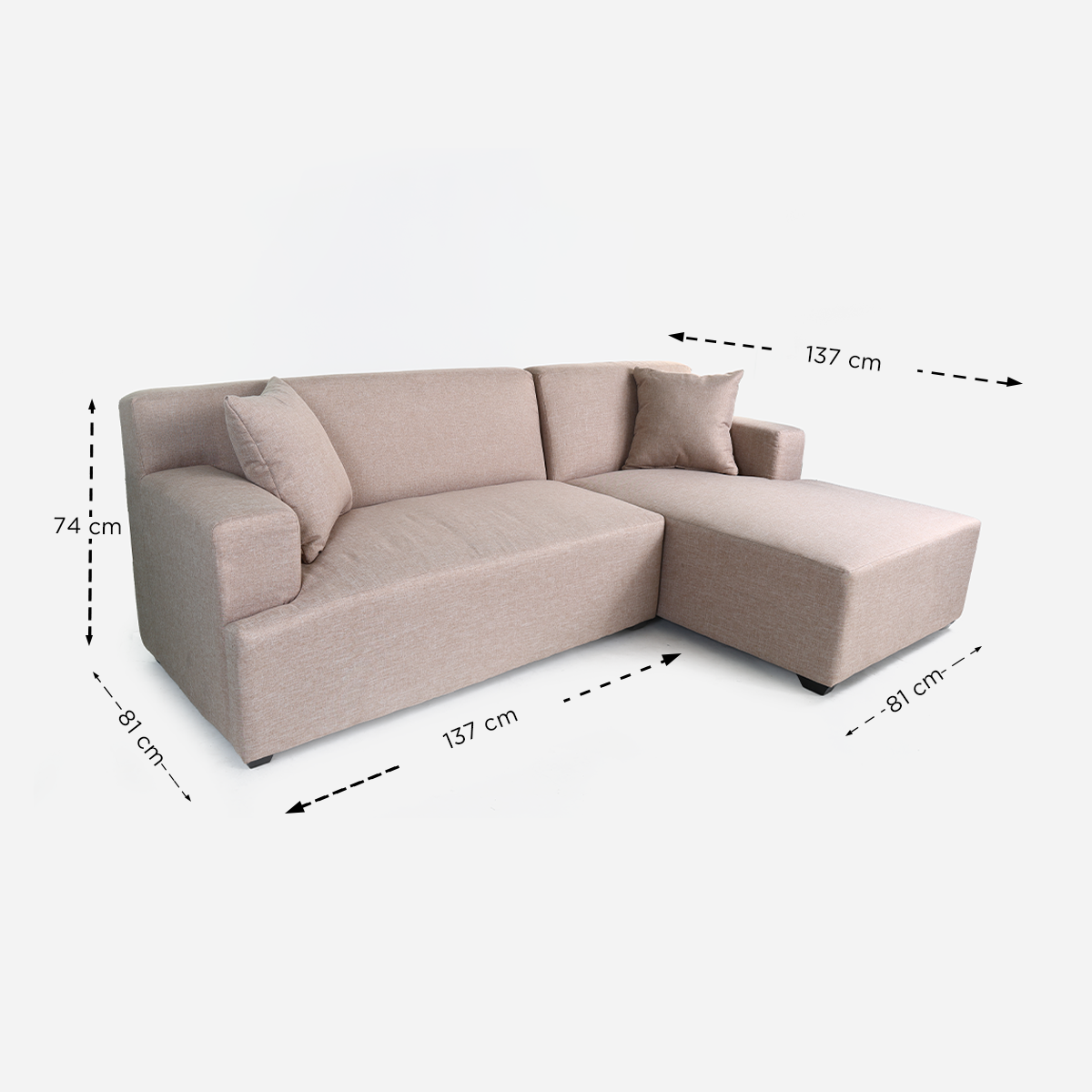 Claire Sectional Sofa Set - Beige
