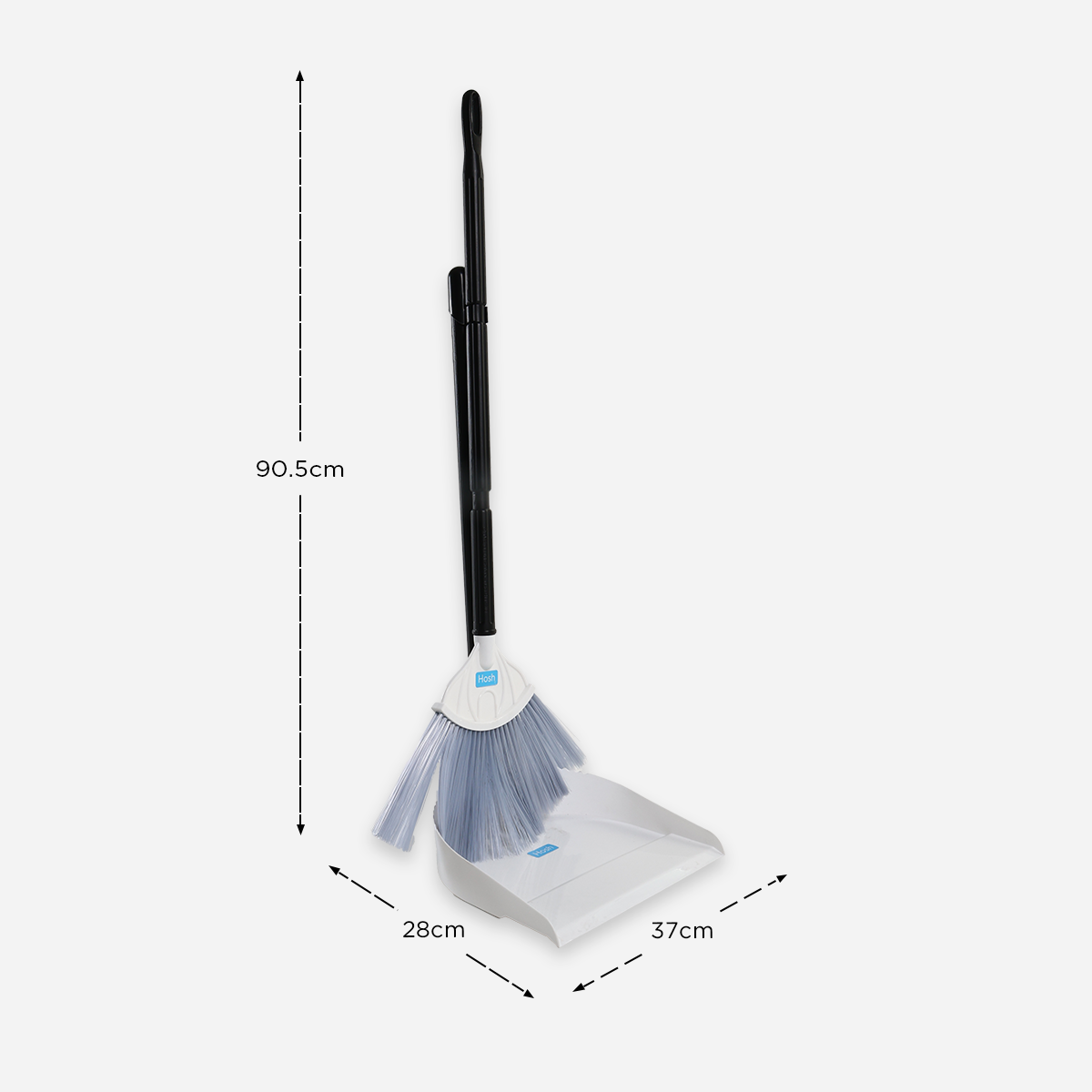 Hosh Broom and Dust Pan Set - White