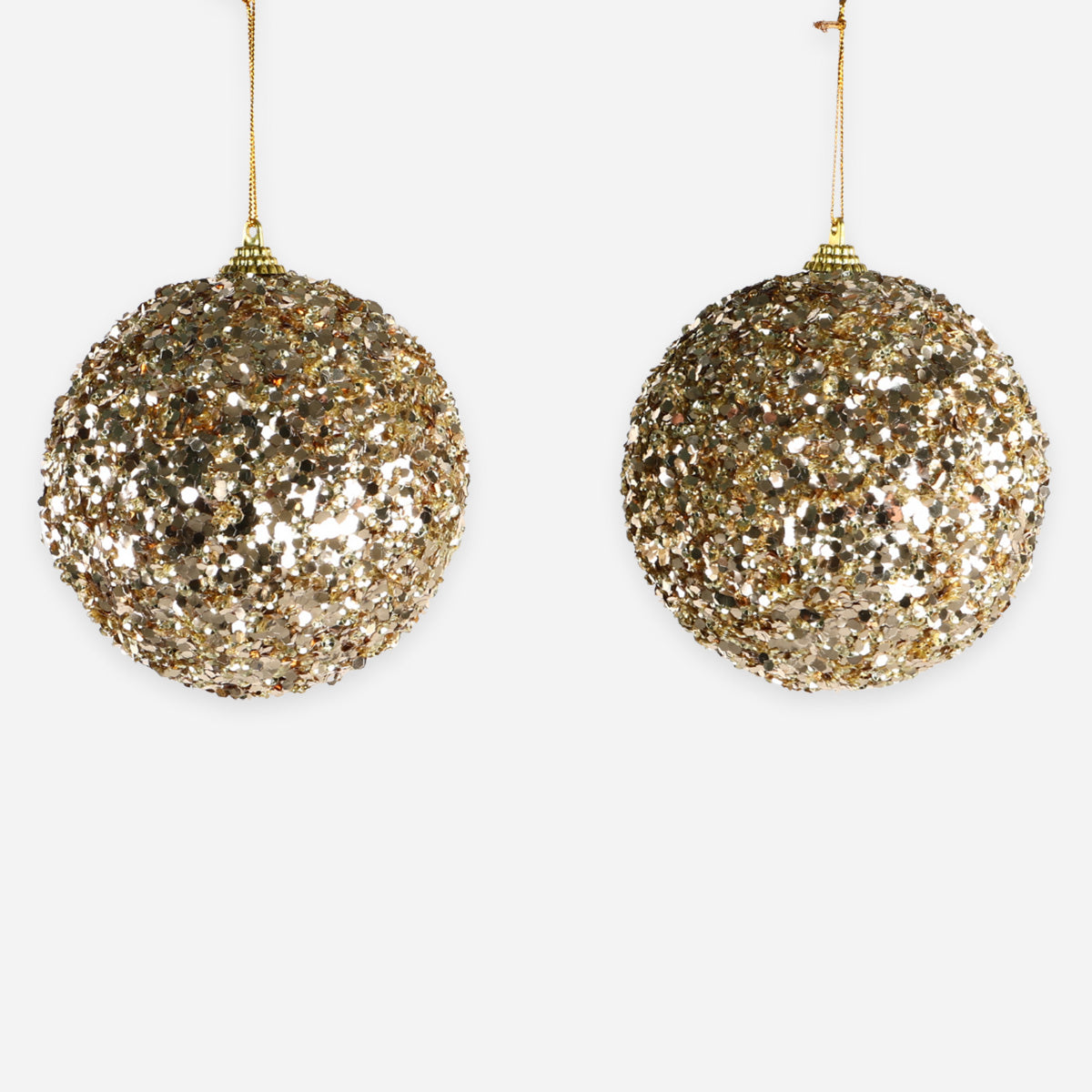 SM Home Christmas Ball with Glitter and Beads Foam - 10cm
