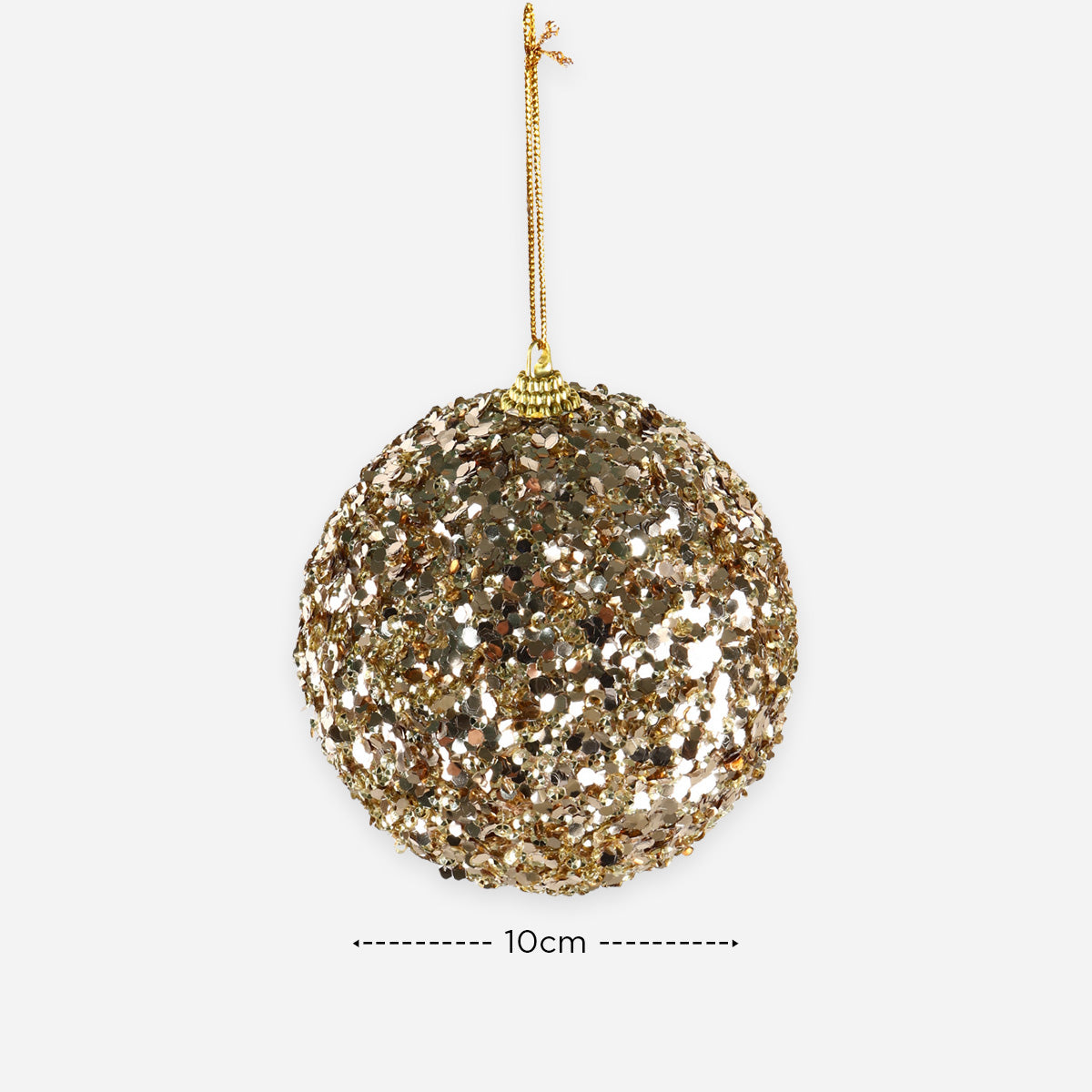 SM Home Christmas Ball with Glitter and Beads Foam - 10cm