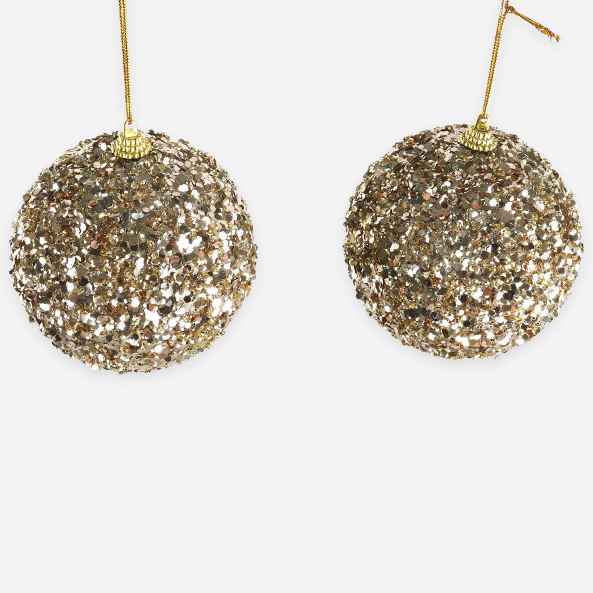 SM Home Christmas Ball with Glitter and Beads Foam - 10cm