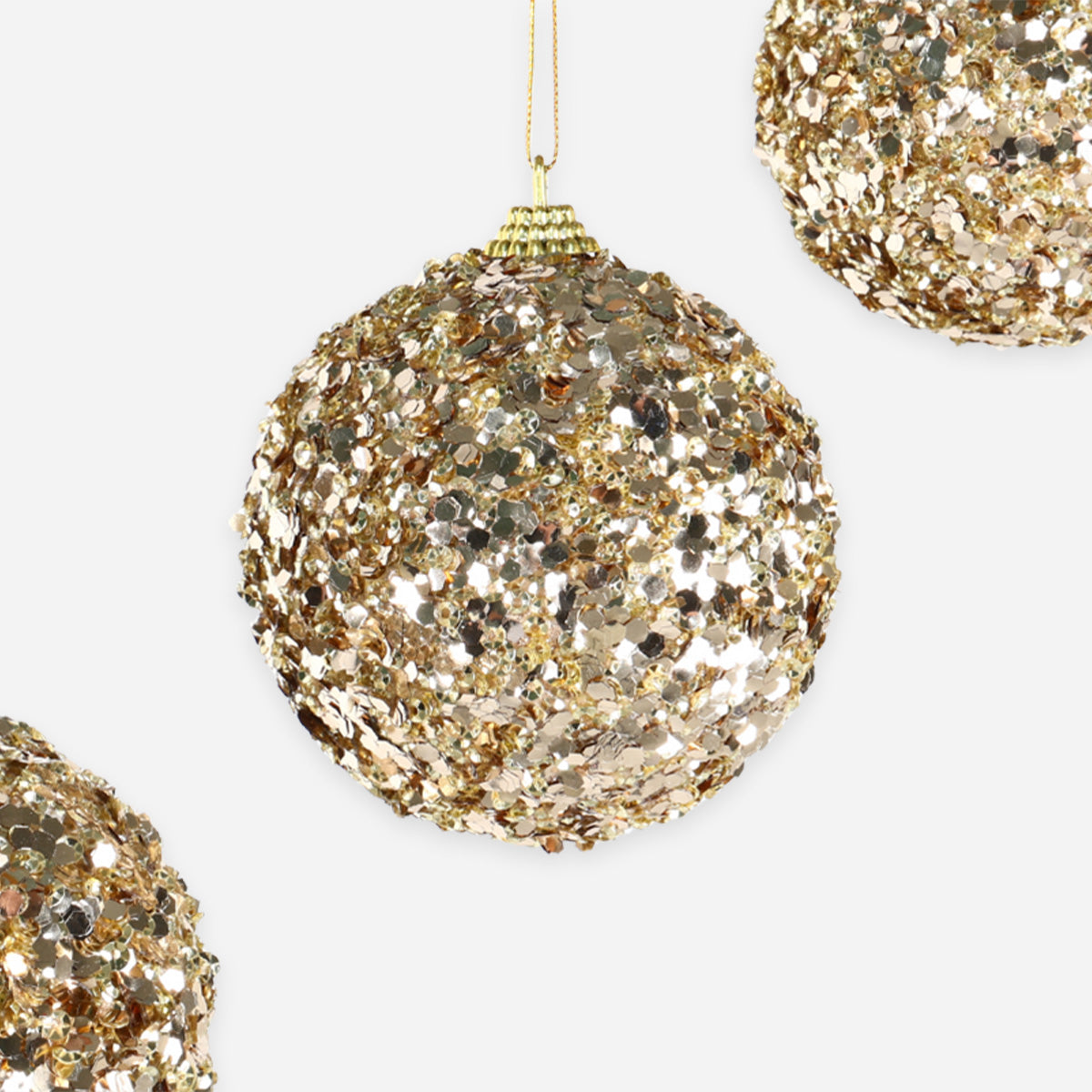 SM Home Christmas Ball with Glitter and Beads Foam - 8cm