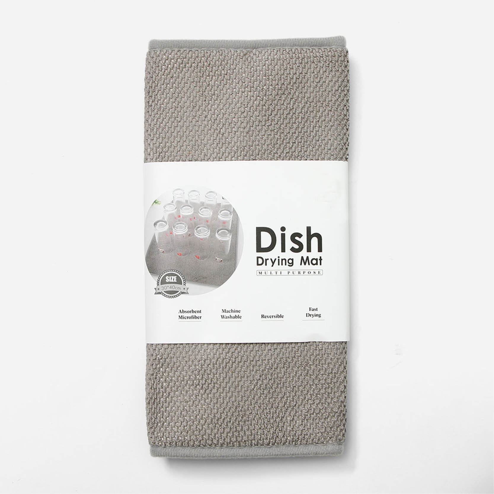 Hosh Dish Drying Mat (Gray) - 30x40cm