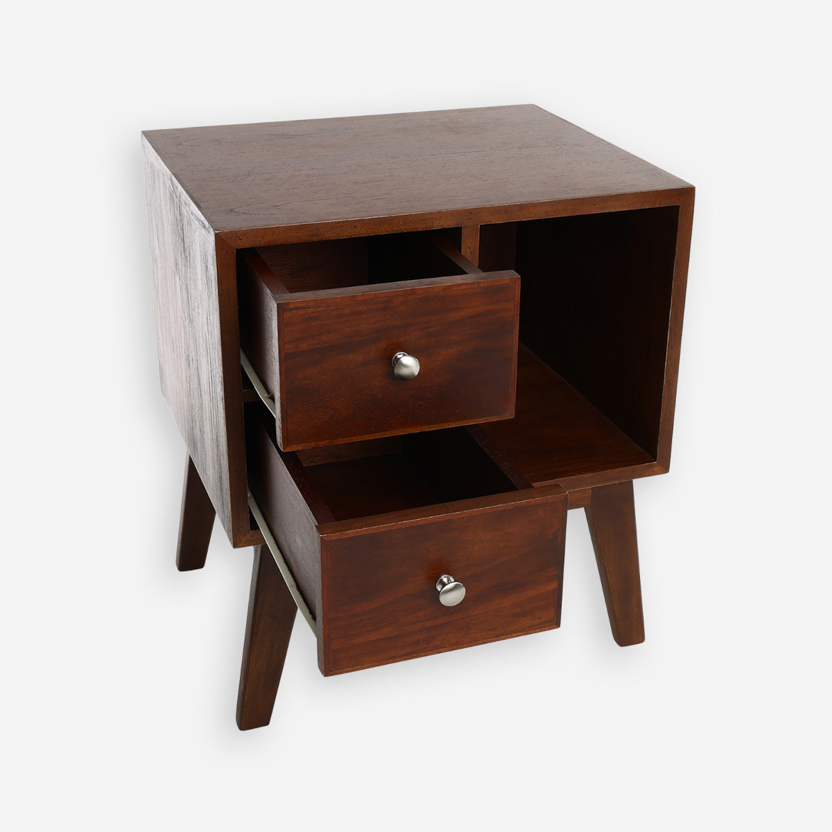 SM Home Hanky Night Table with 2-Drawer - Walnut