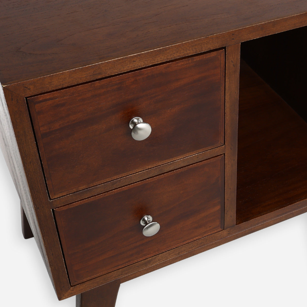 SM Home Hanky Night Table with 2-Drawer - Walnut