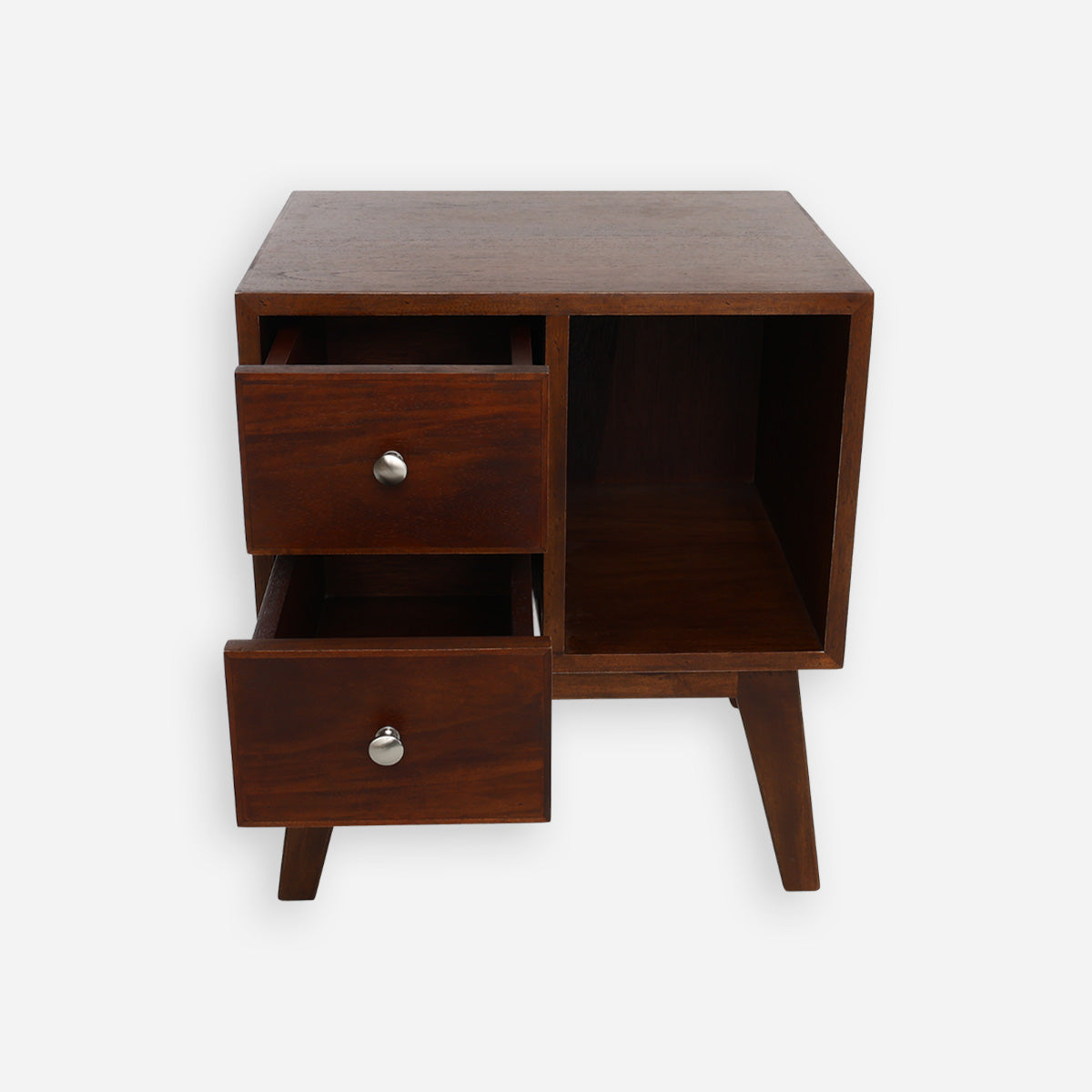 SM Home Hanky Night Table with 2-Drawer - Walnut