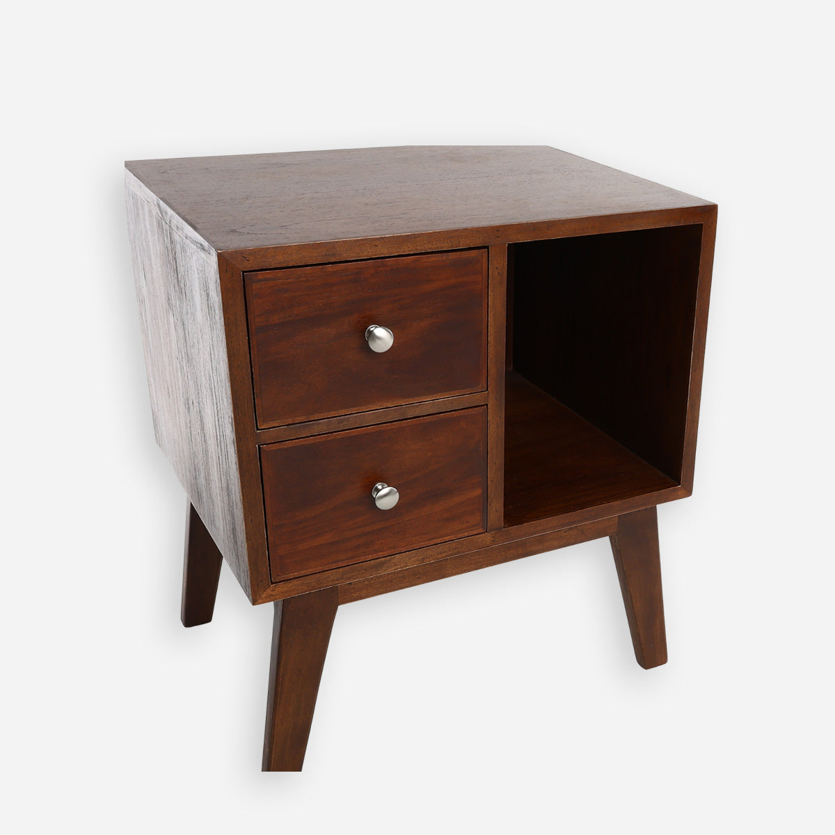 SM Home Hanky Night Table with 2-Drawer - Walnut