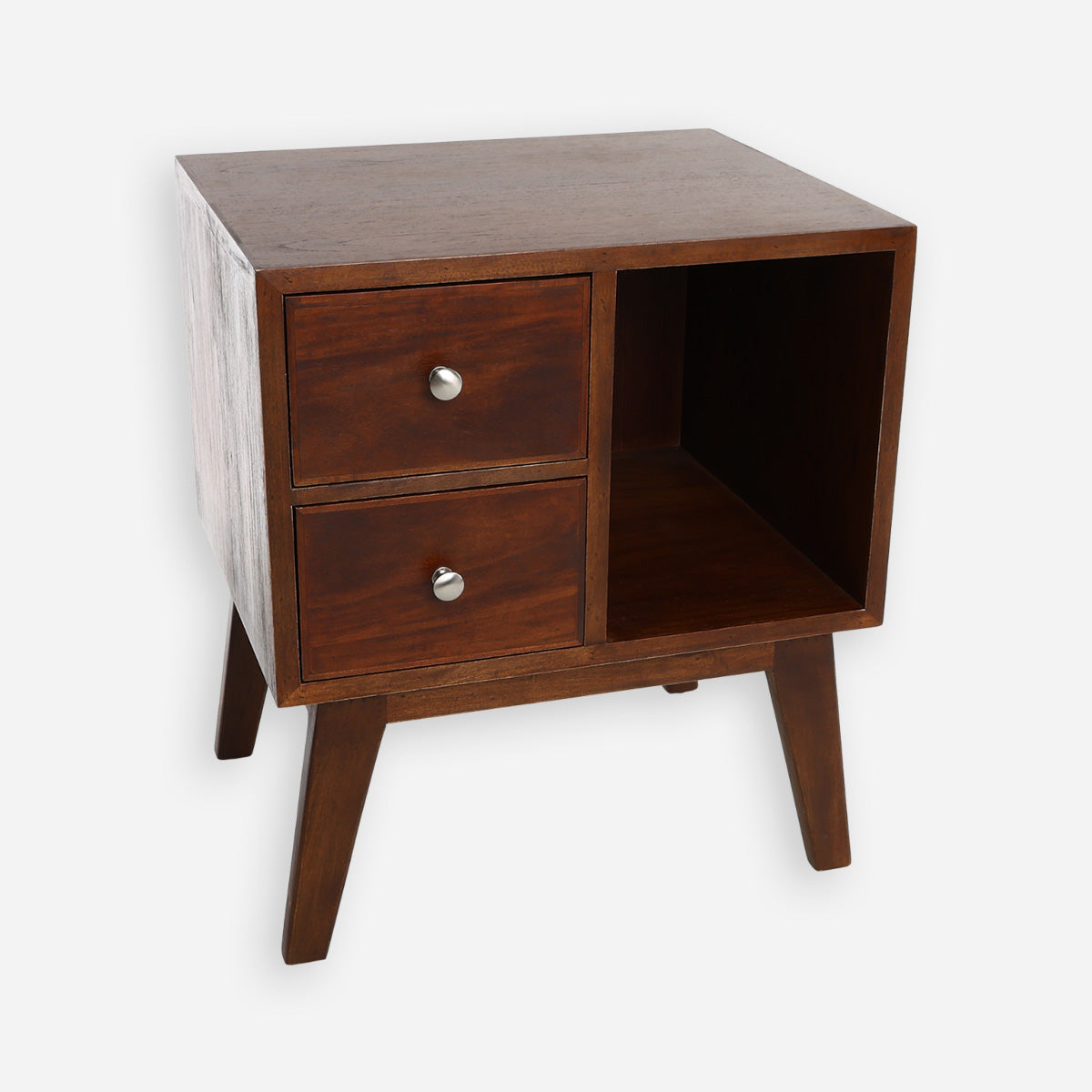 SM Home Hanky Night Table with 2-Drawer - Walnut
