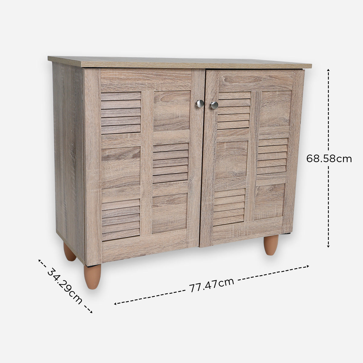Hanson 2-Door Shoe Cabinet - Light Oak