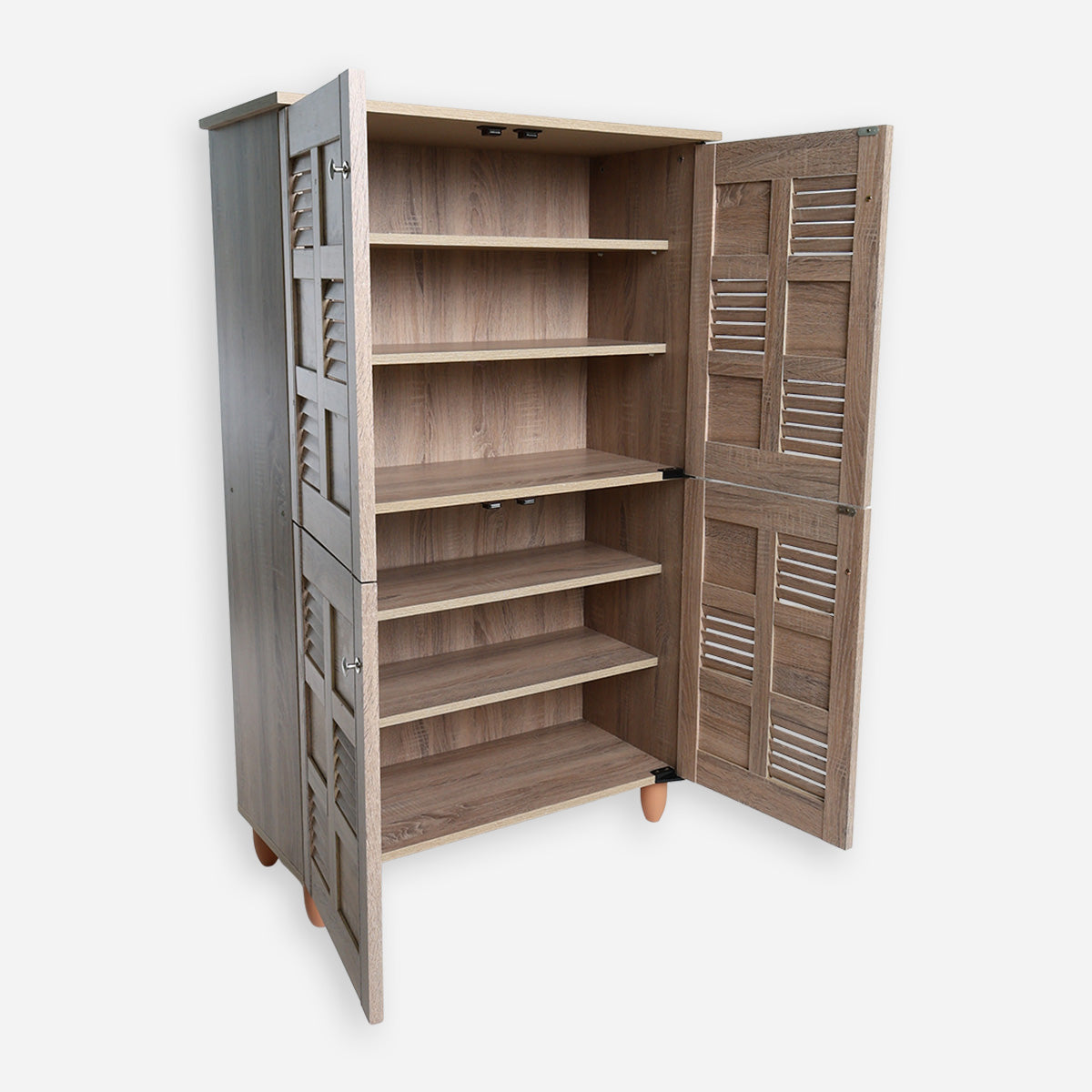 Hanson 4-Door Shoe Cabinet - Light Oak
