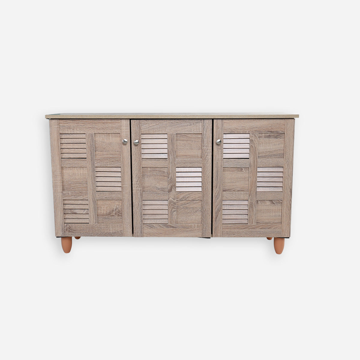 Hanson 3-Door Shoe Cabinet - Light Oak