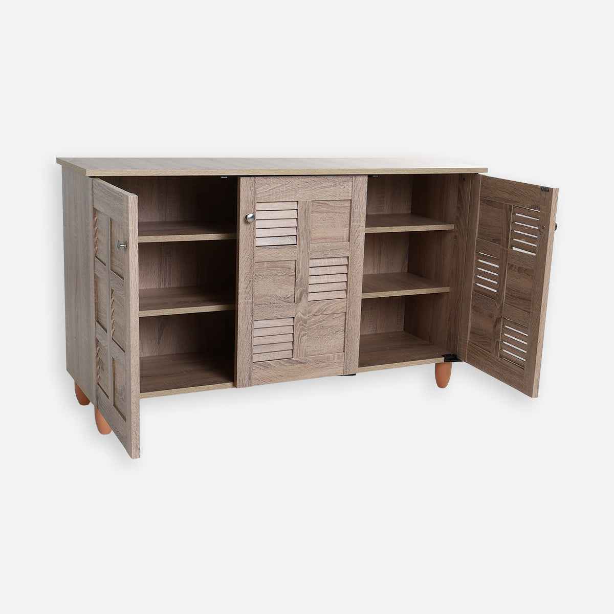 Hanson 3-Door Shoe Cabinet - Light Oak