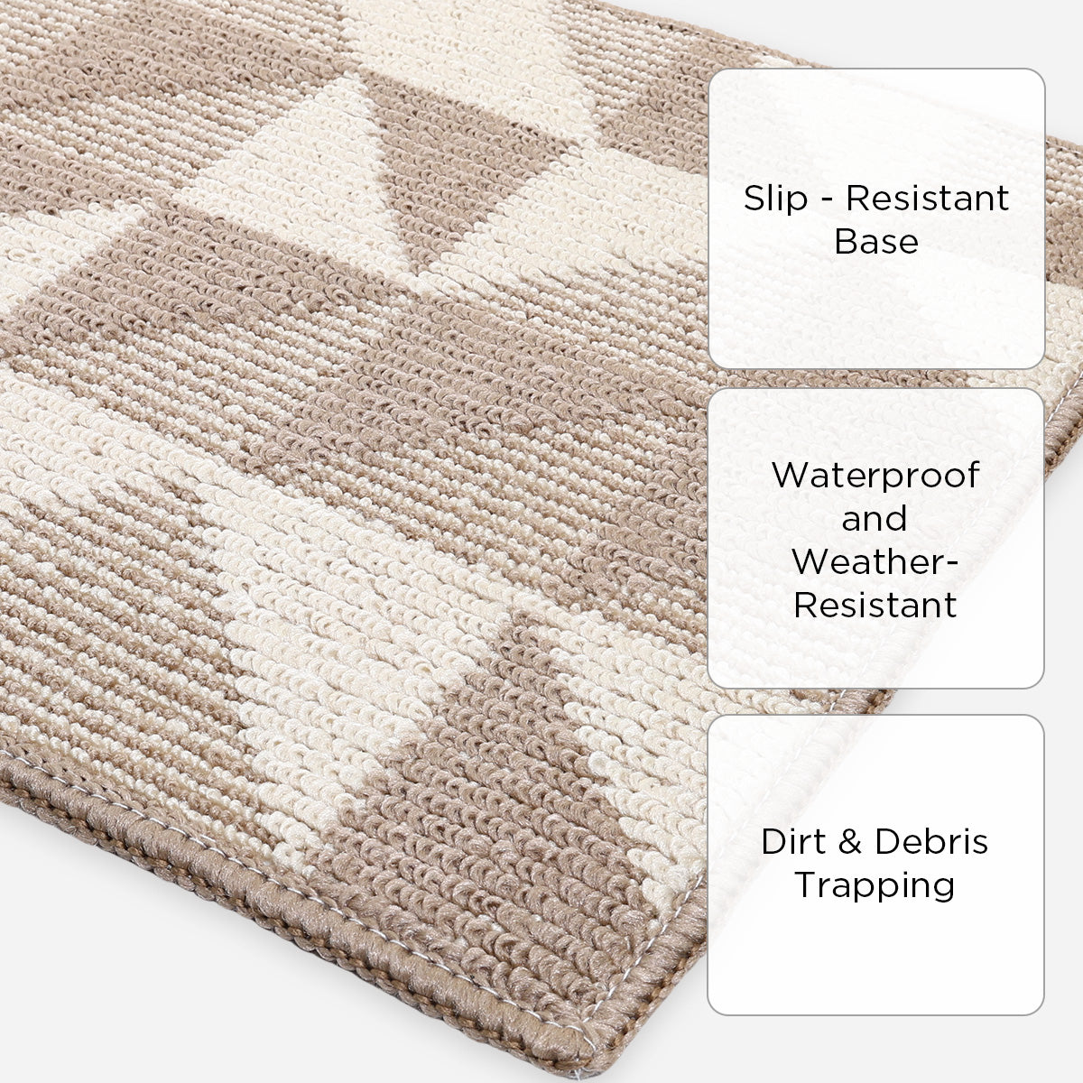 SM Home Door Mat (Triangular Beige) - 40x60cm