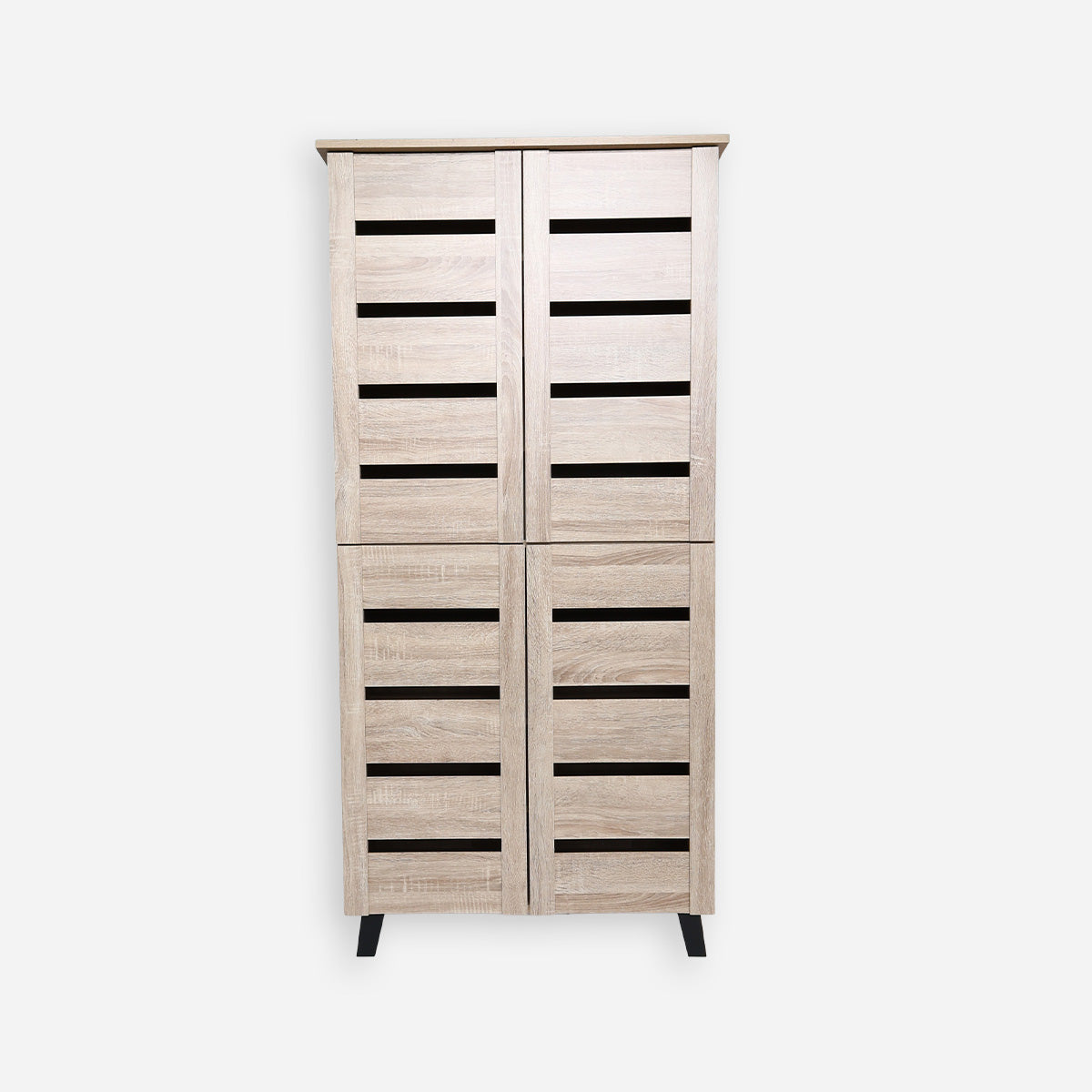 Harris Sol 4-Door Shoe Cabinet - White Oak
