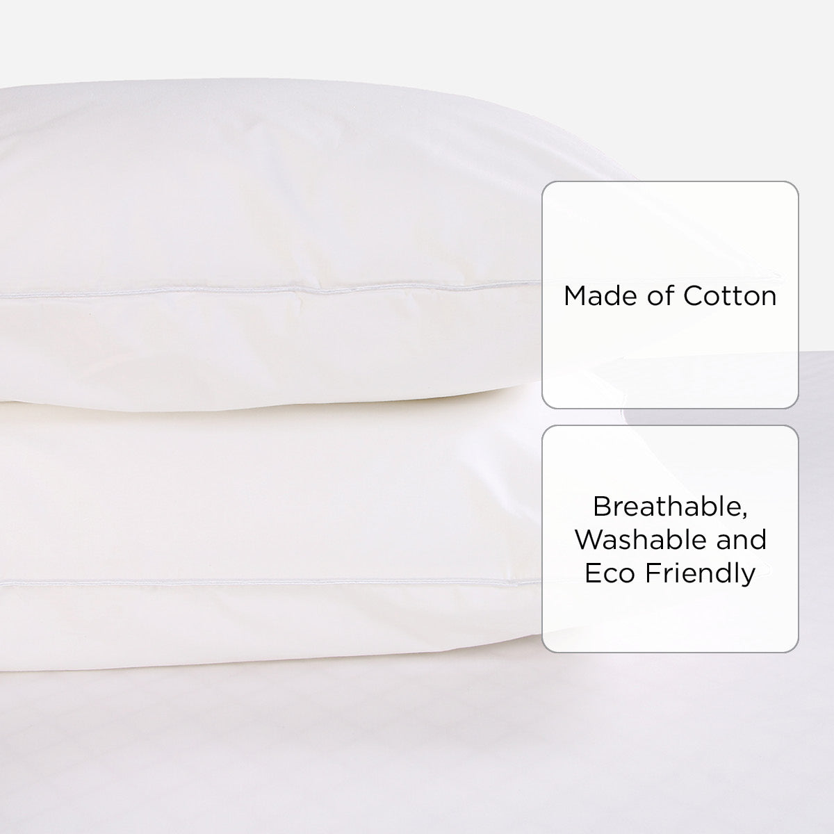 Family Home Healthy Home Pillow Protector (White) - Queen