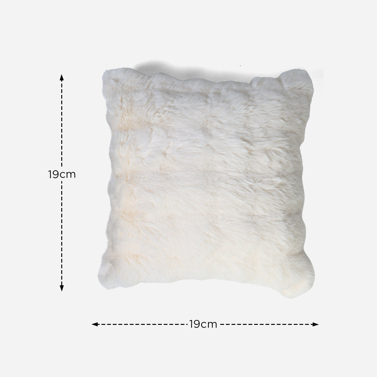 SM Home Oozy Throw Pillow (White) - 19x19cm