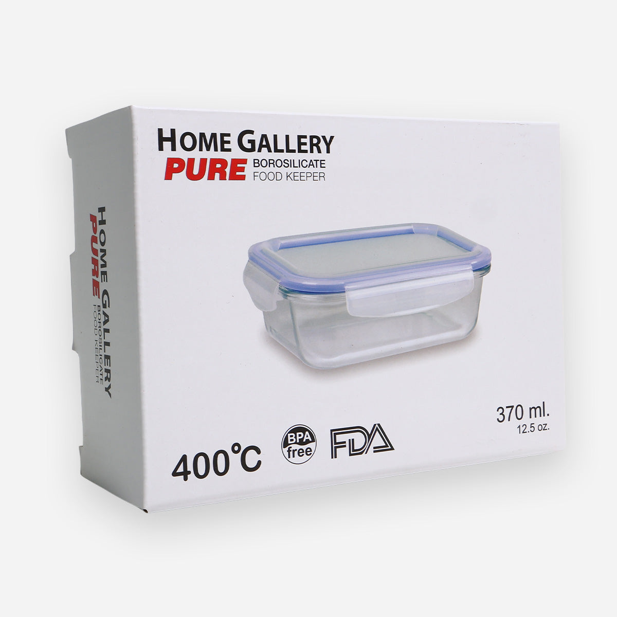 Home Gallery Pure Borosilicate Glass Food Keeper - 330ml