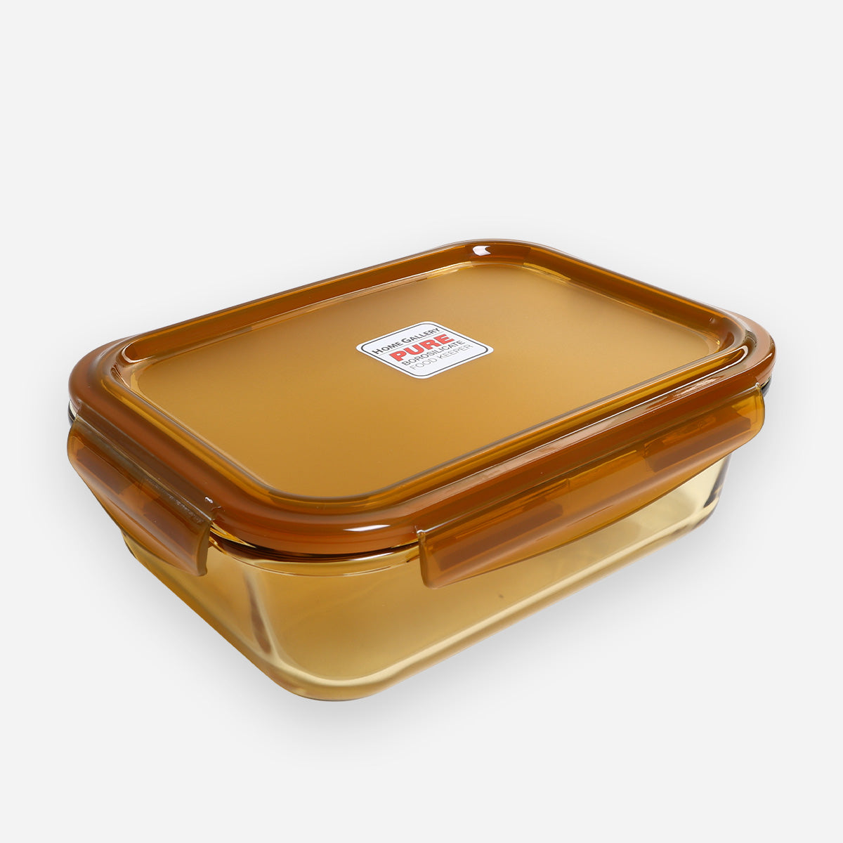 Home Gallery Pure Borosilicate Glass Food Keeper (Amber) - 1040ml