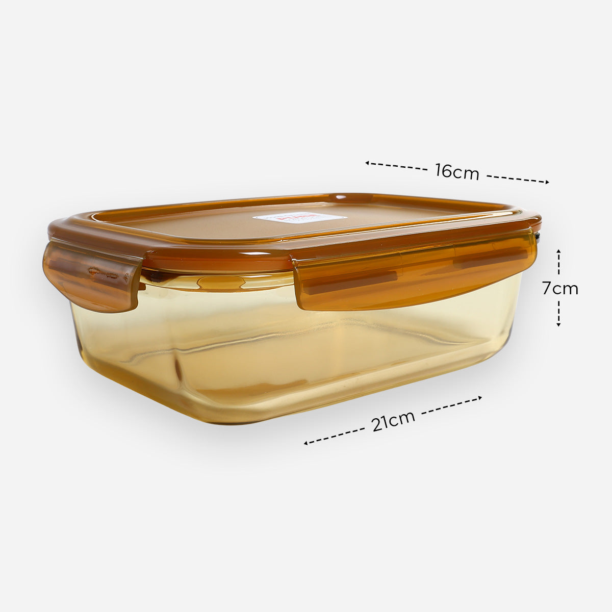 Home Gallery Pure Borosilicate Glass Food Keeper (Amber) - 1040ml