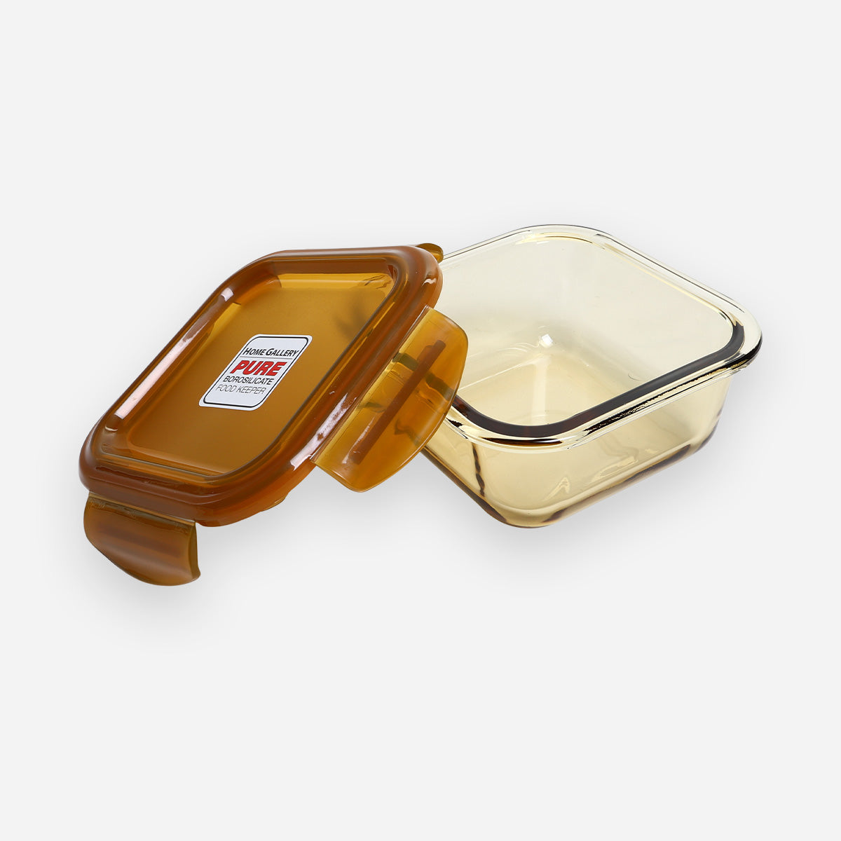 Home Gallery Pure Borosilicate Glass Food Keeper(Amber) - 310ml