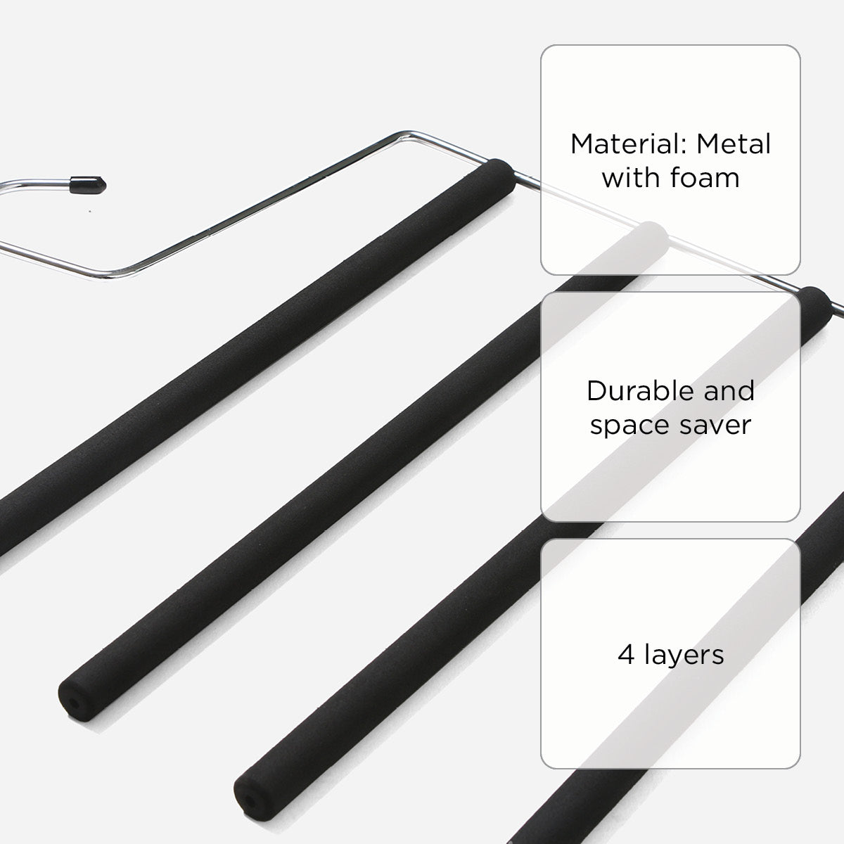 Hosh 4-Layer Metal Pants Hanger With Foam - EMW2011