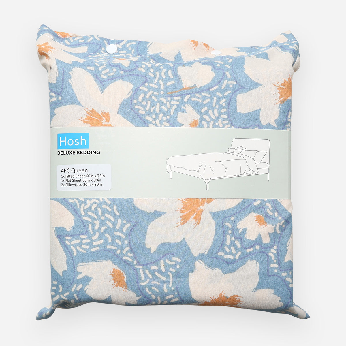 Hosh 4-Piece Deluxe PF11 Bedsheet Set - Queen