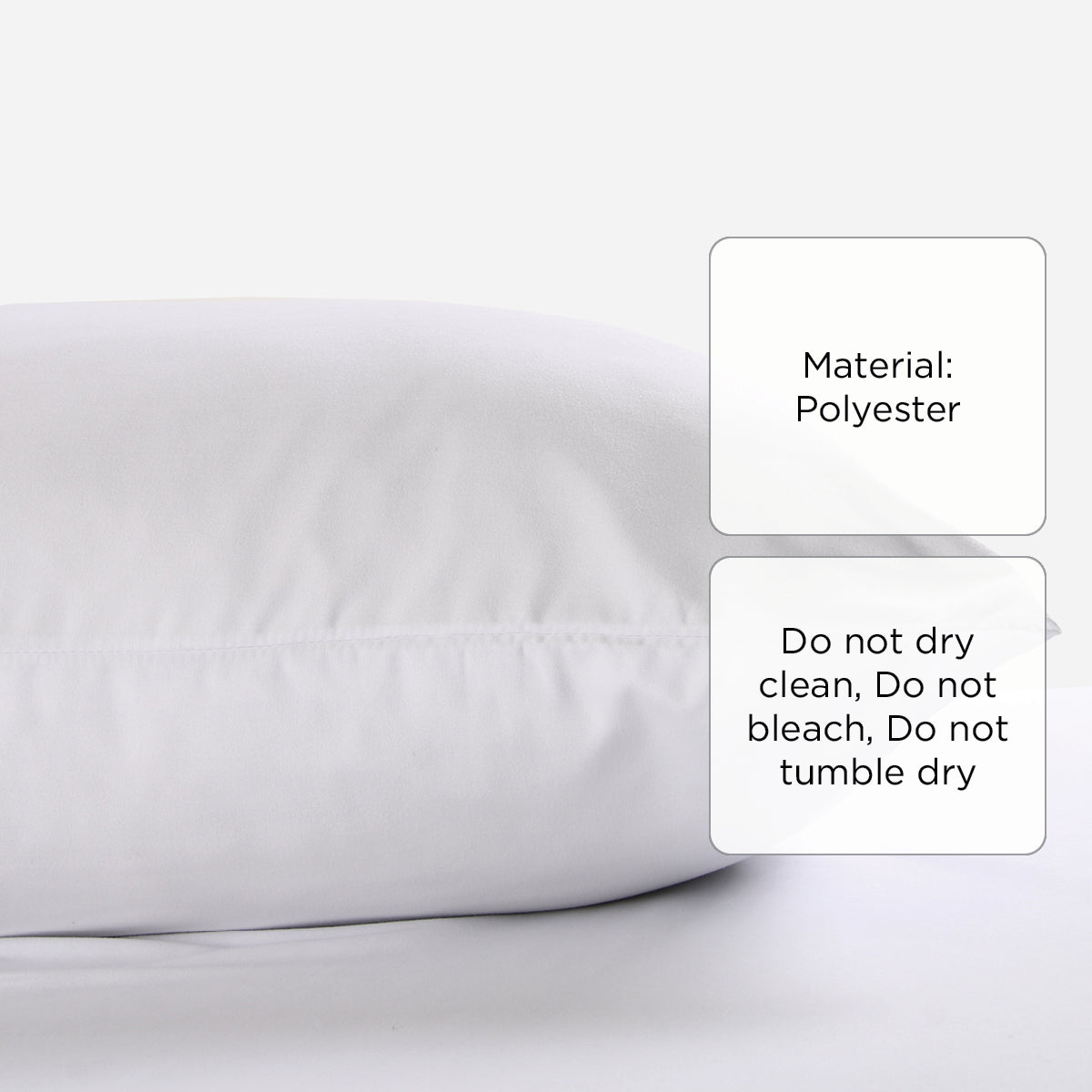 Hosh Body Pillowcase (White) - 20x57