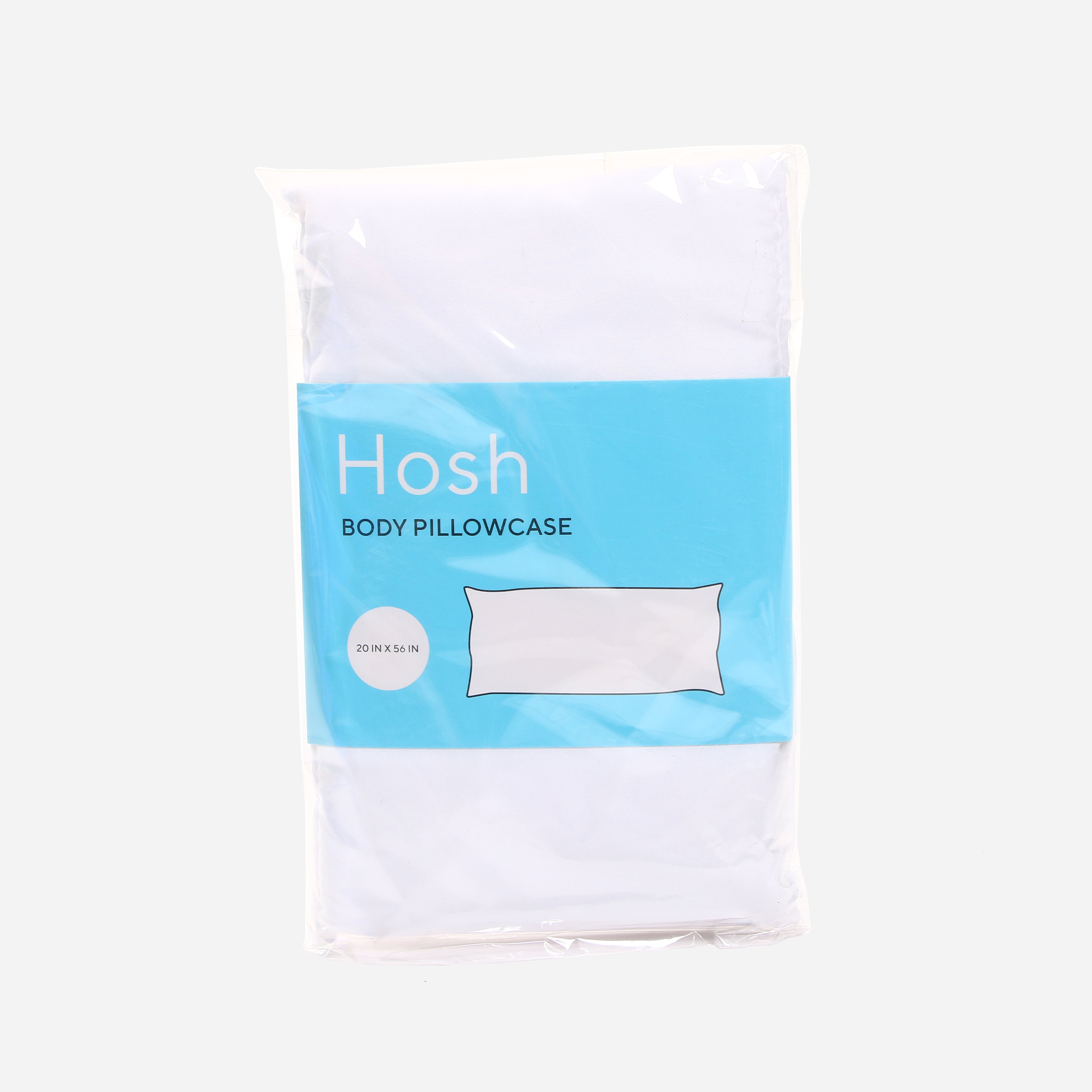 Hosh Body Pillowcase (White) - 20x57