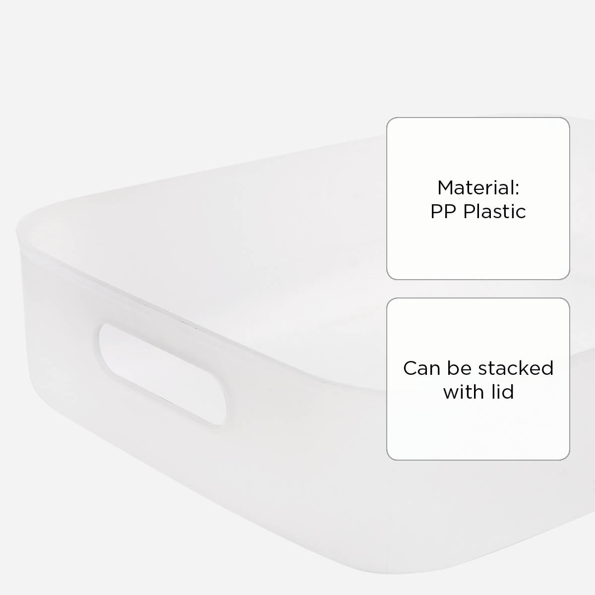 Hosh Storage Box(Smoked White) - 36x26x8cm
