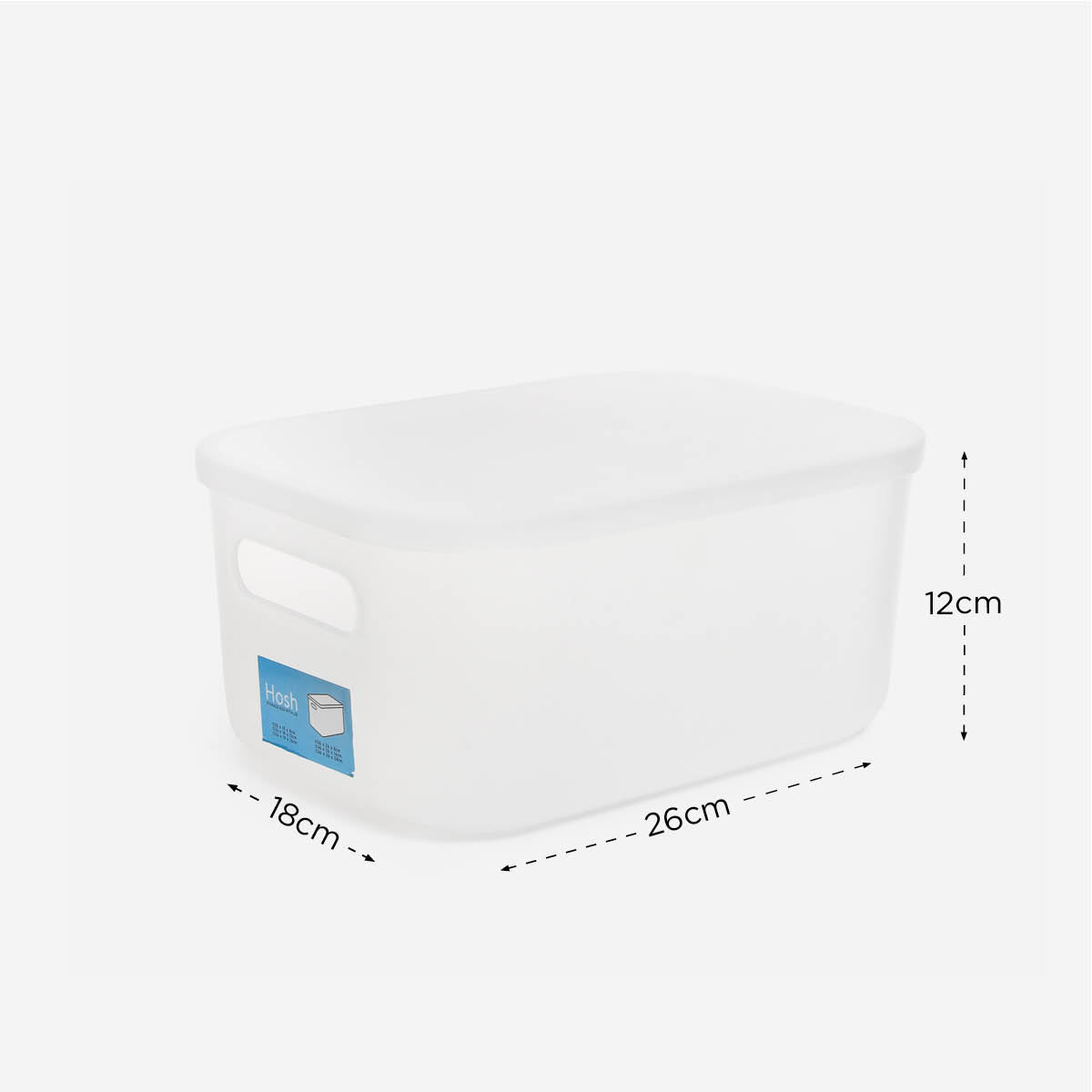 Hosh Storage Box (Smoked White) - 26x18x12cm
