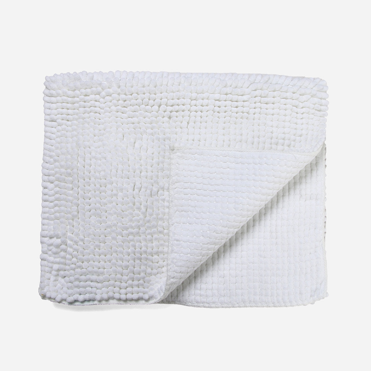 Hosh Chenille Bath Mat (White) - 40x70cm