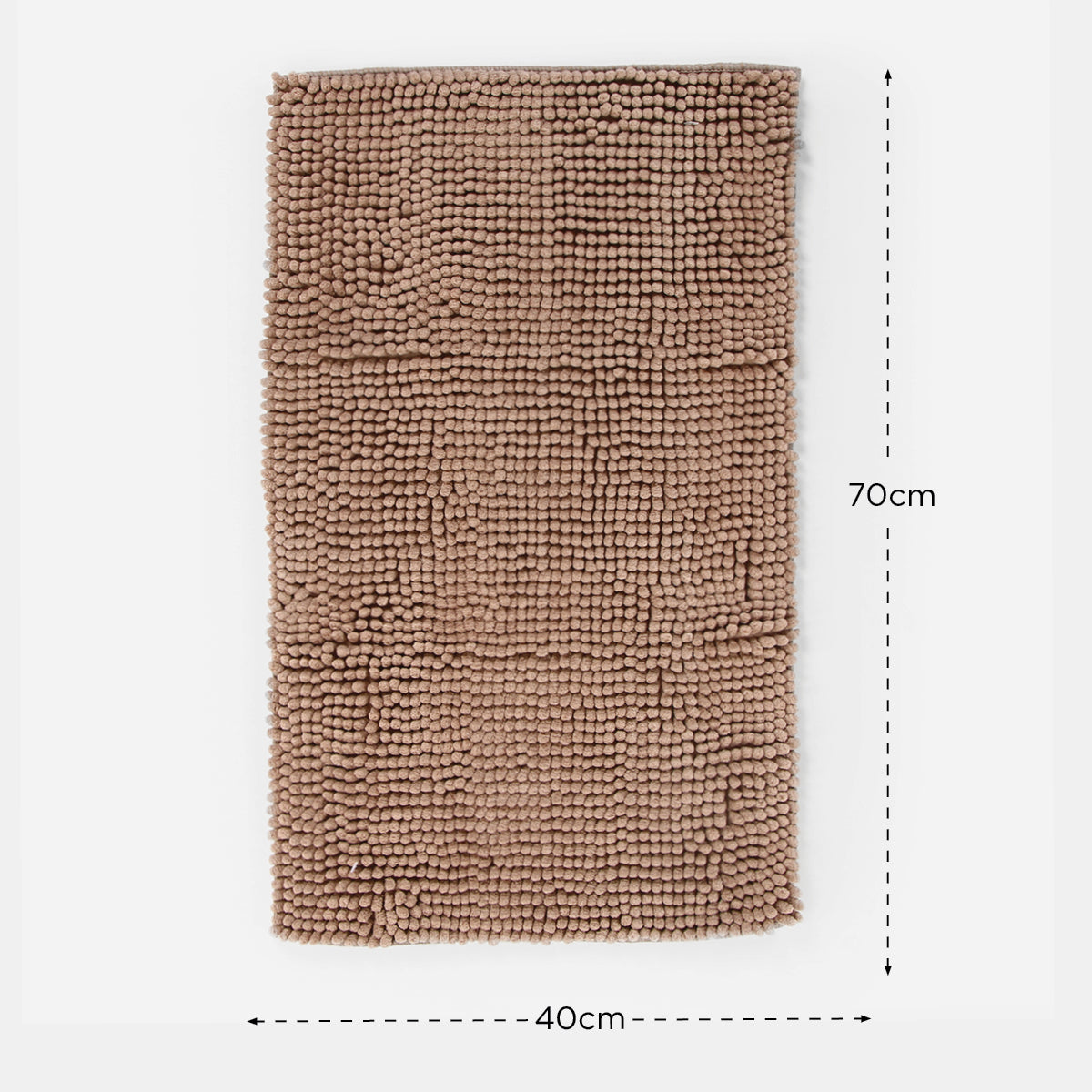 Hosh Chenille Bath Mat (Mocha) - 40x70 cm