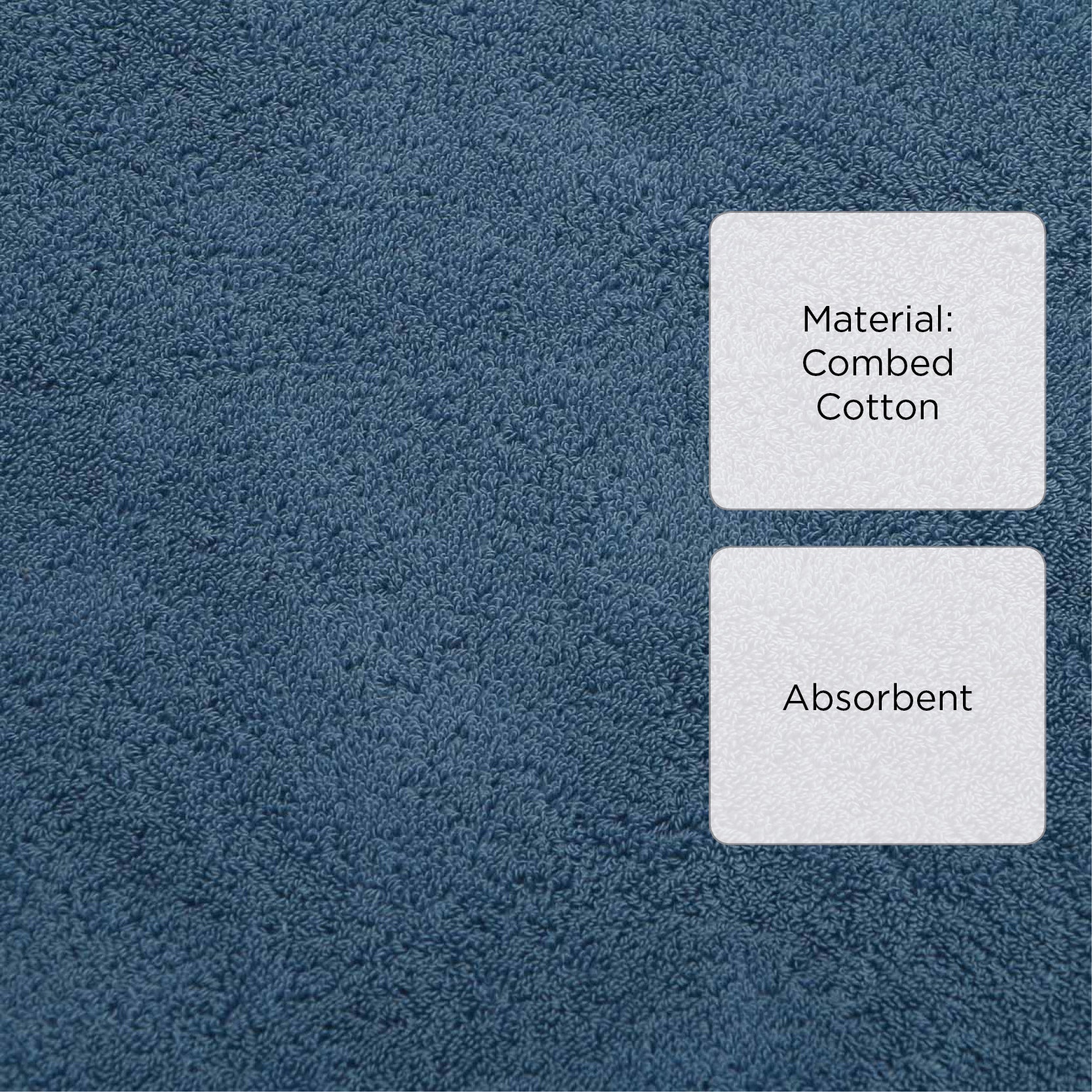 Hosh Combed Cotton Bath Towel - Tidal Blue