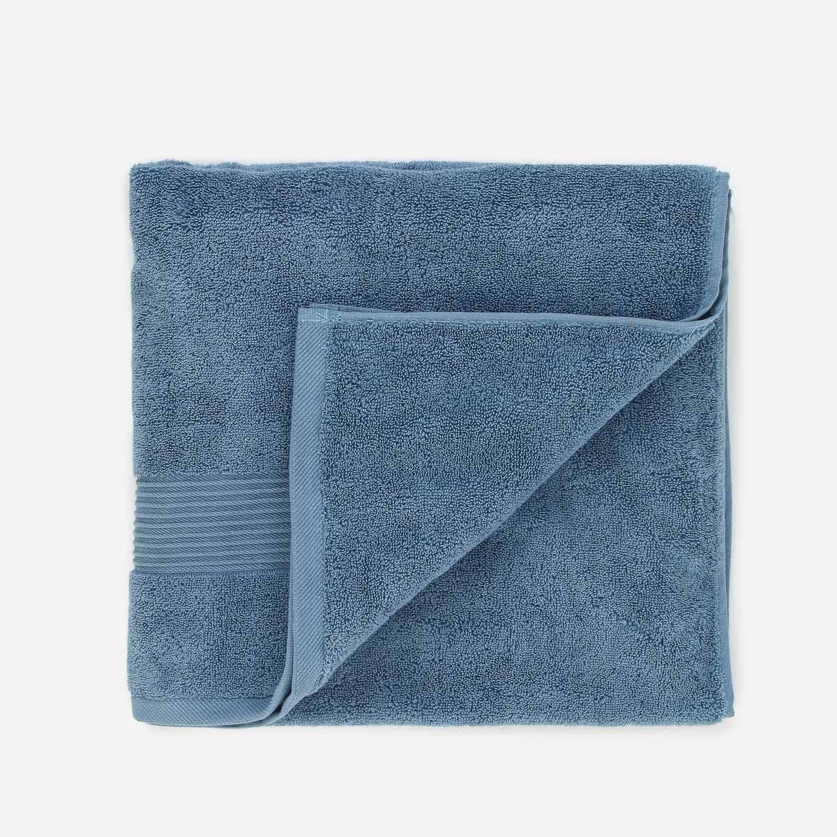 Hosh Combed Cotton Bath Towel - Tidal Blue