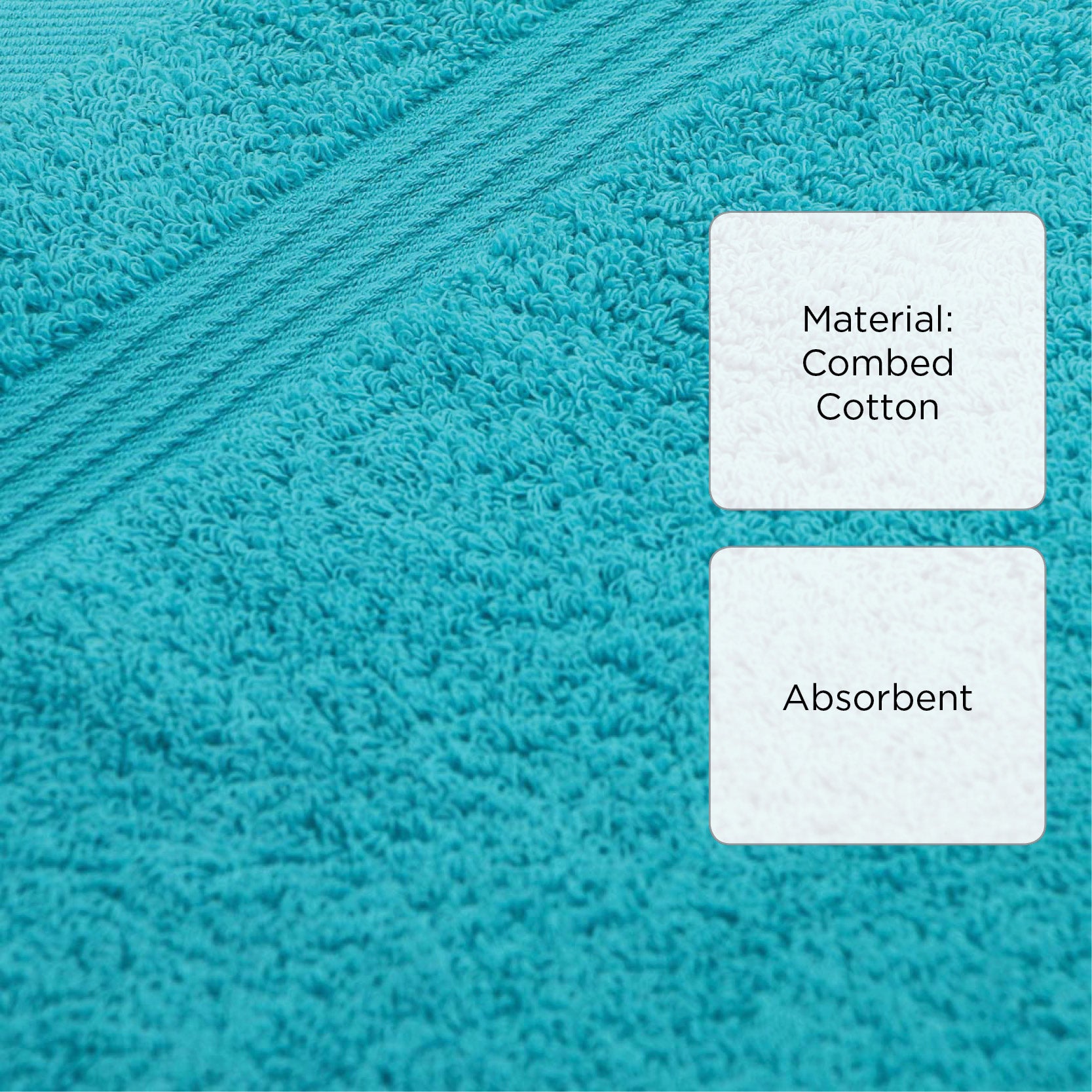 Hosh Combed Cotton Face Towel - Baltic Blue Green