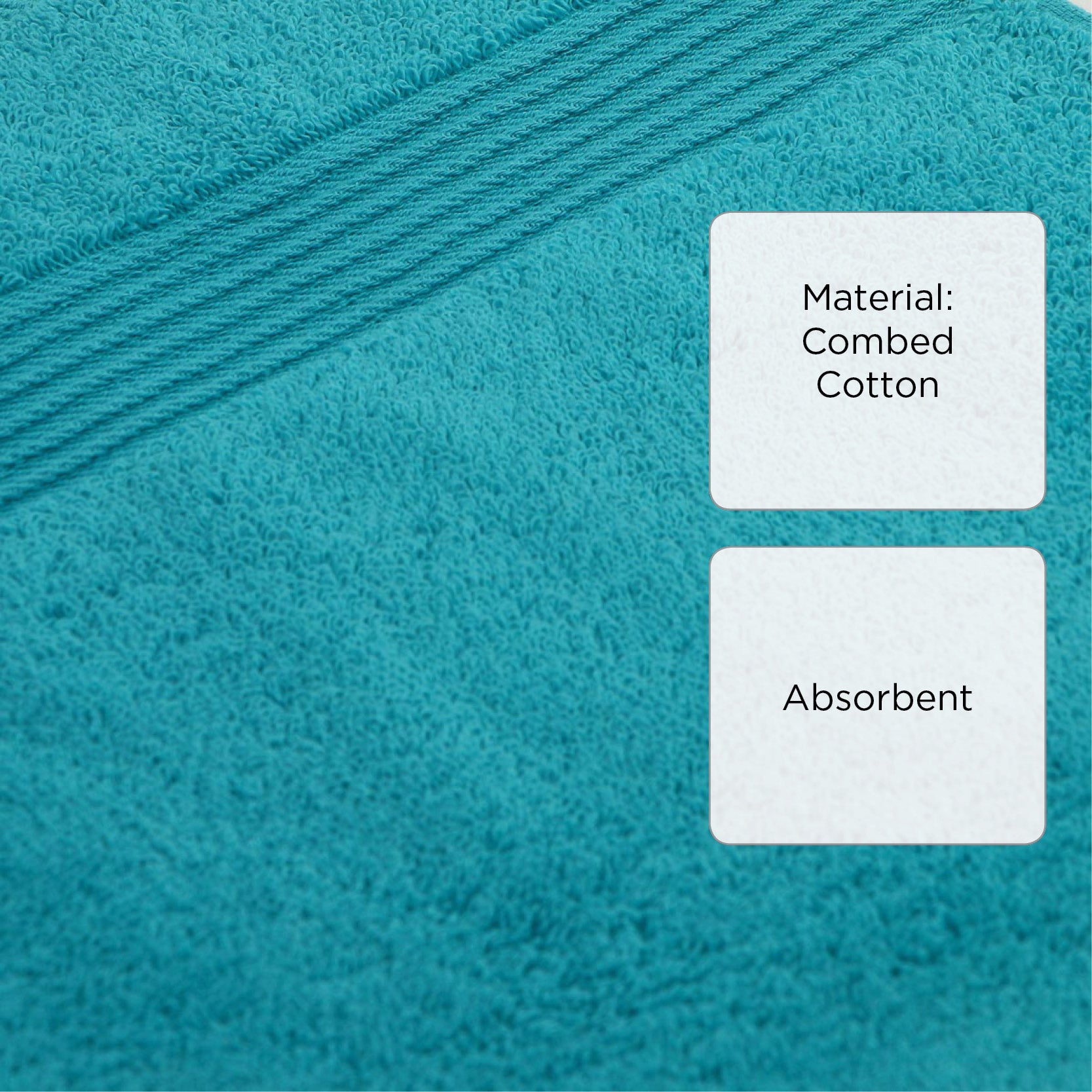 Hosh Combed Cotton Hand Towel - Baltic Blue Green