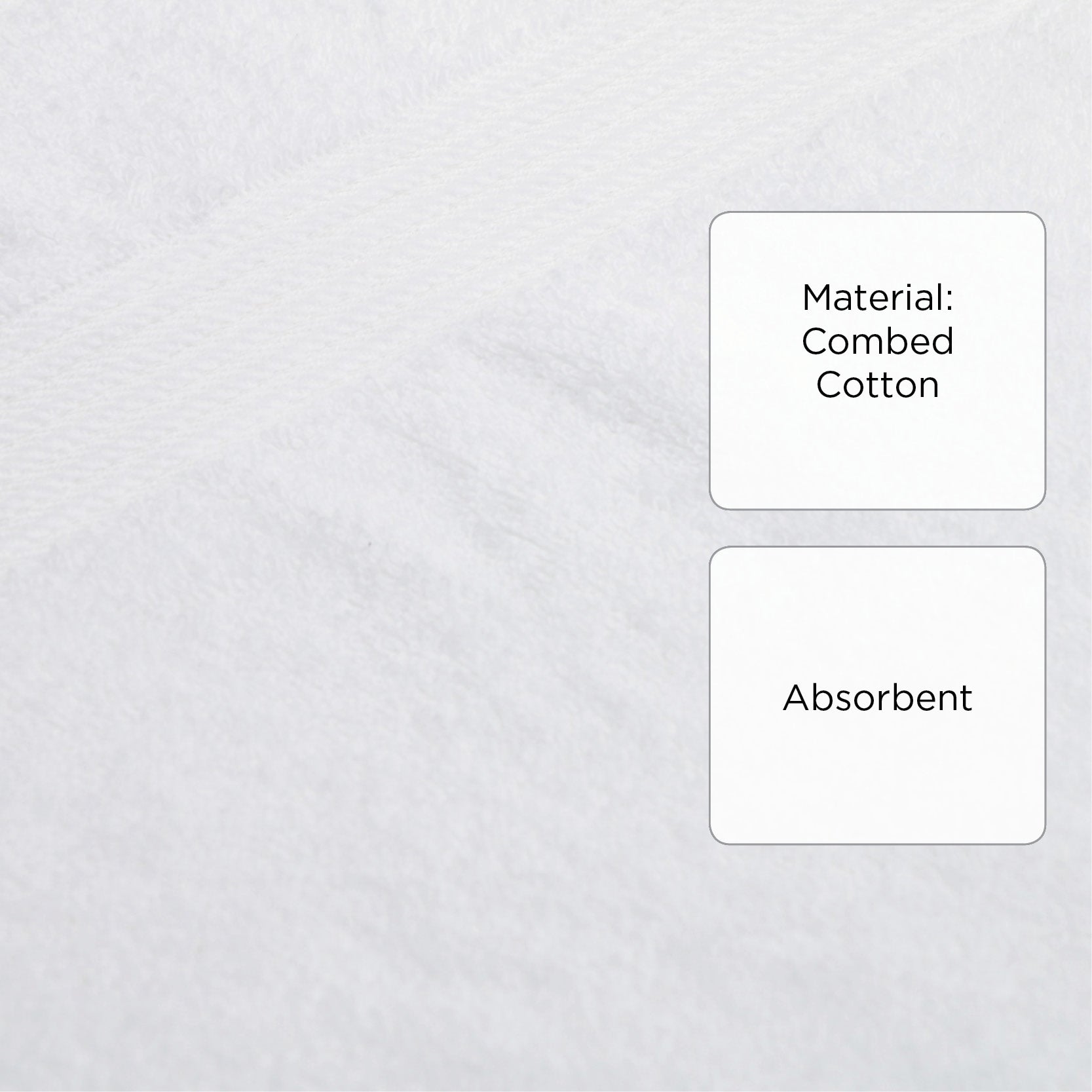 Hosh Combed Cotton Hand Towel - White