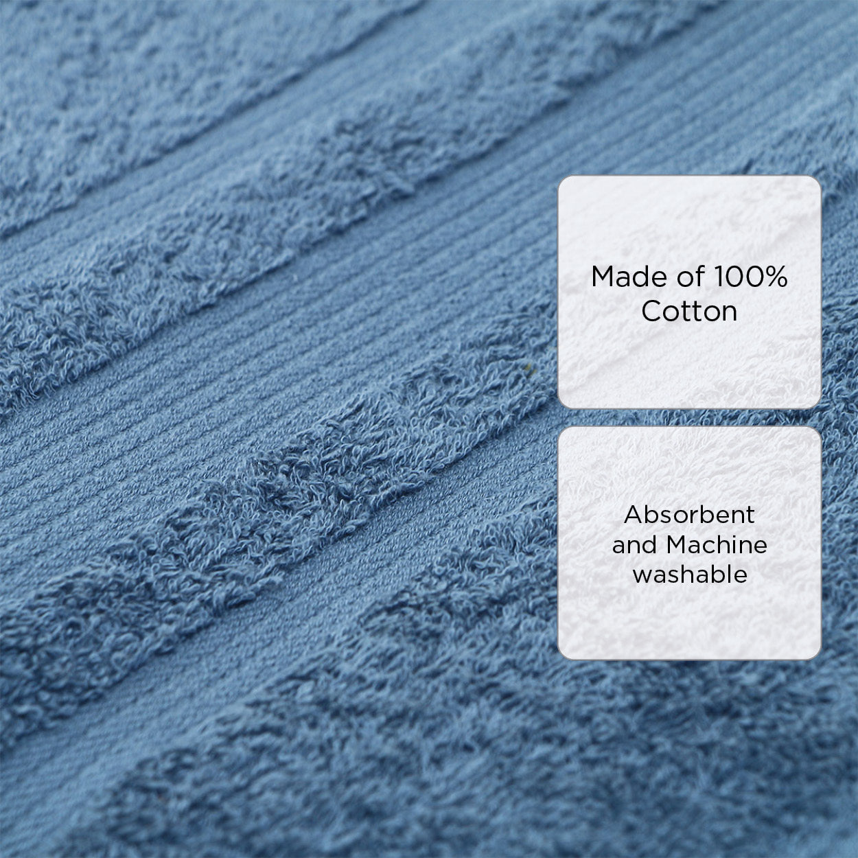 Hosh Signature Cotton Bath Towel (Midnight Blue) - 26x52in